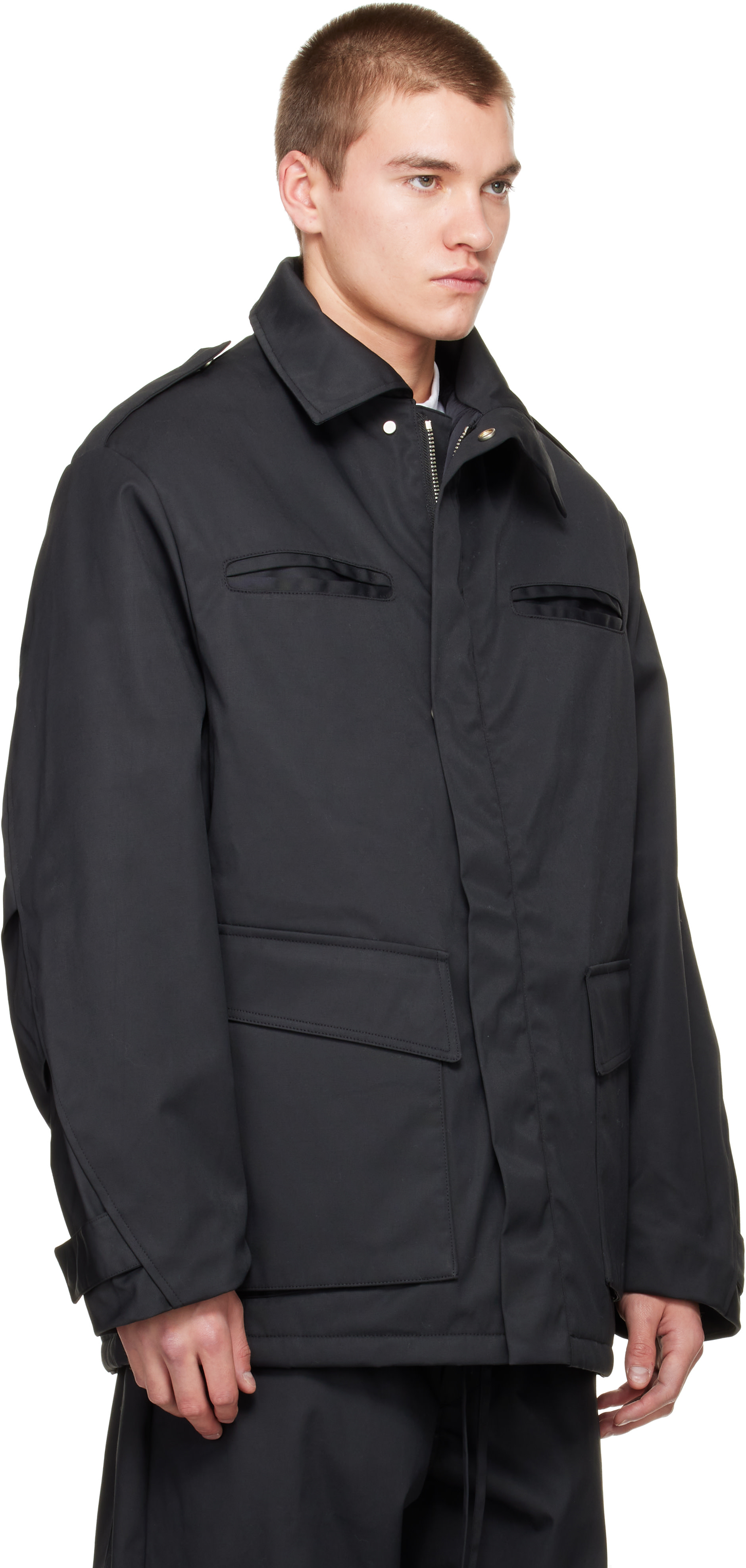 Seventh - Black Pilot Parka Coat