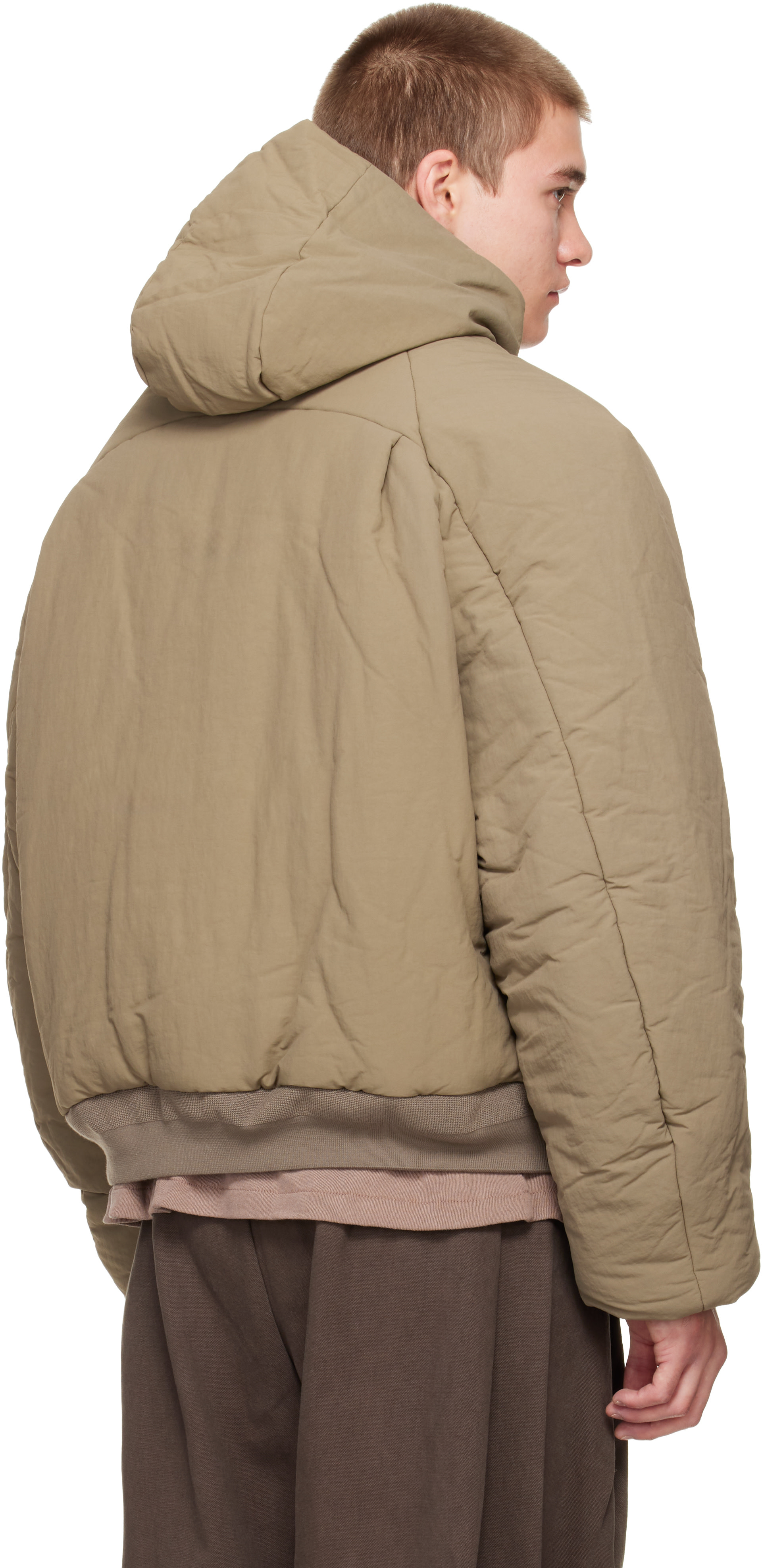Seventh - Beige Orb Puffer Coat