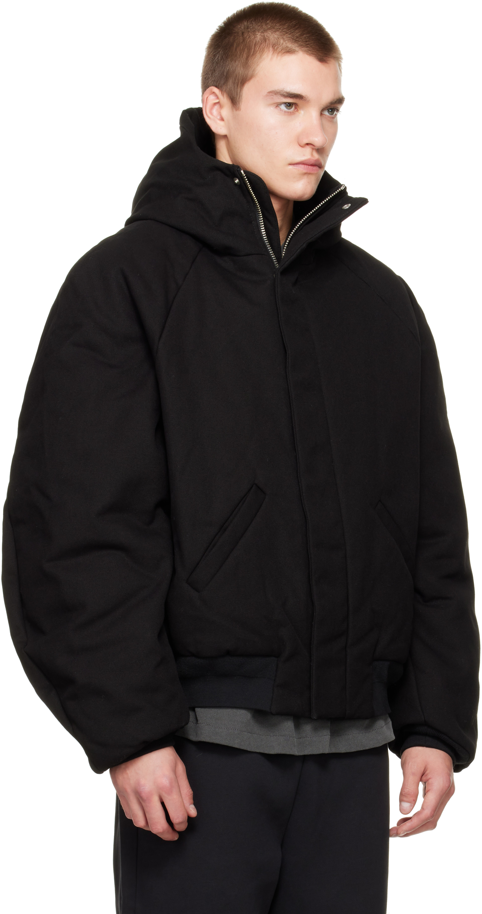 Seventh - Black Orb Puffer Coat