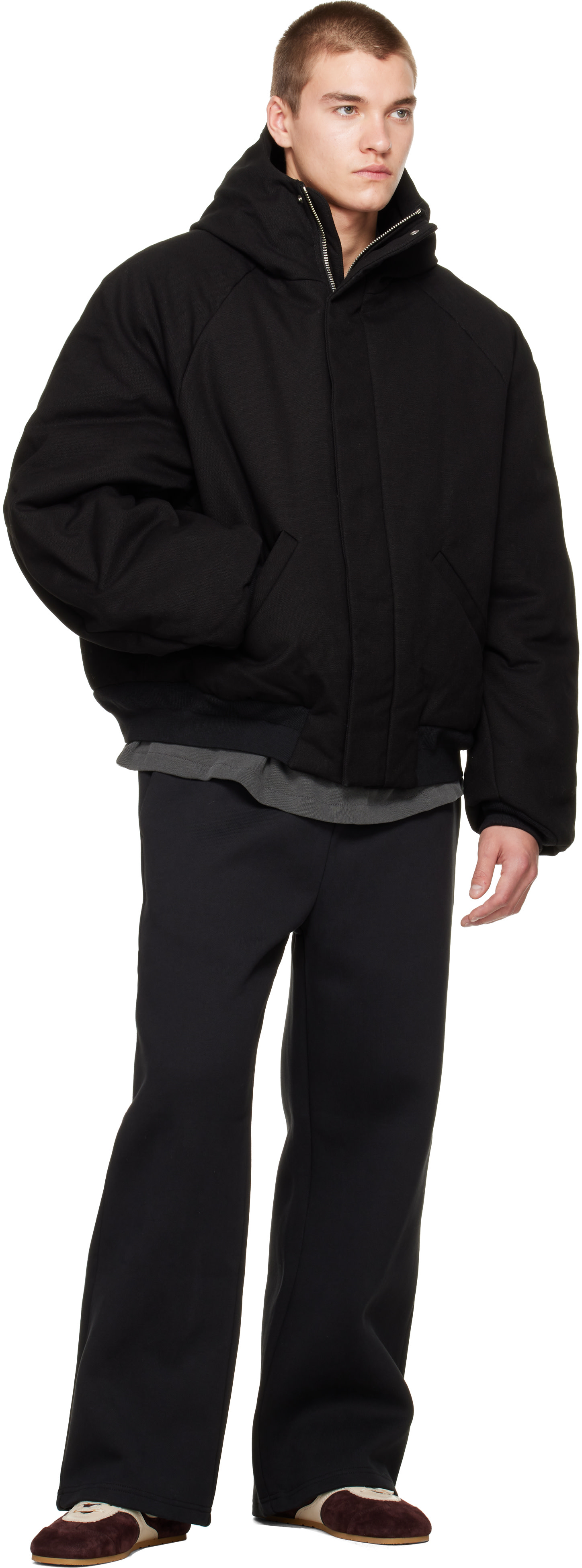 Seventh - Black Orb Puffer Coat