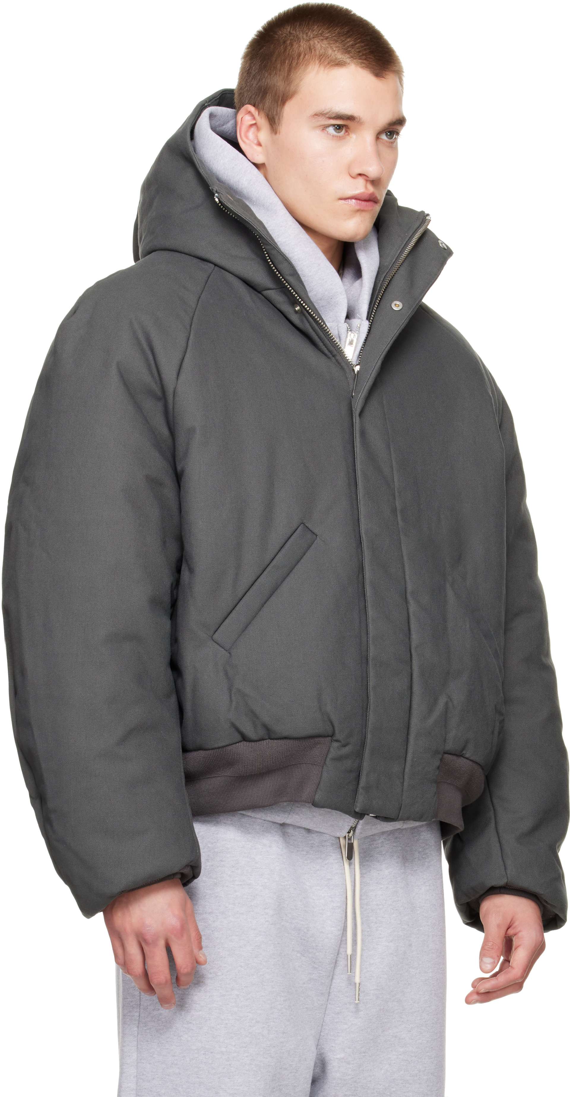Seventh - Manteau matelassé Orb gris
