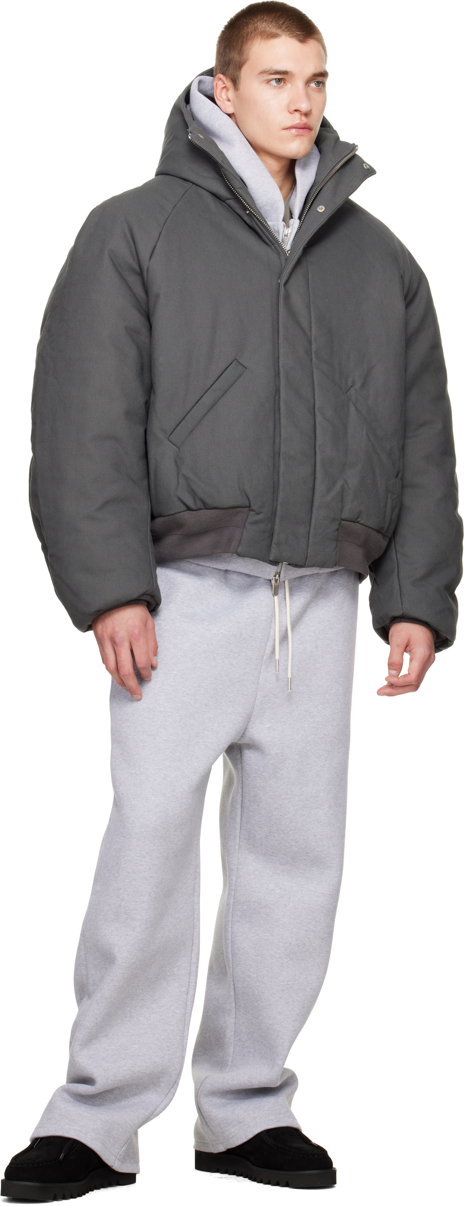 Seventh - Gray Orb Puffer Coat