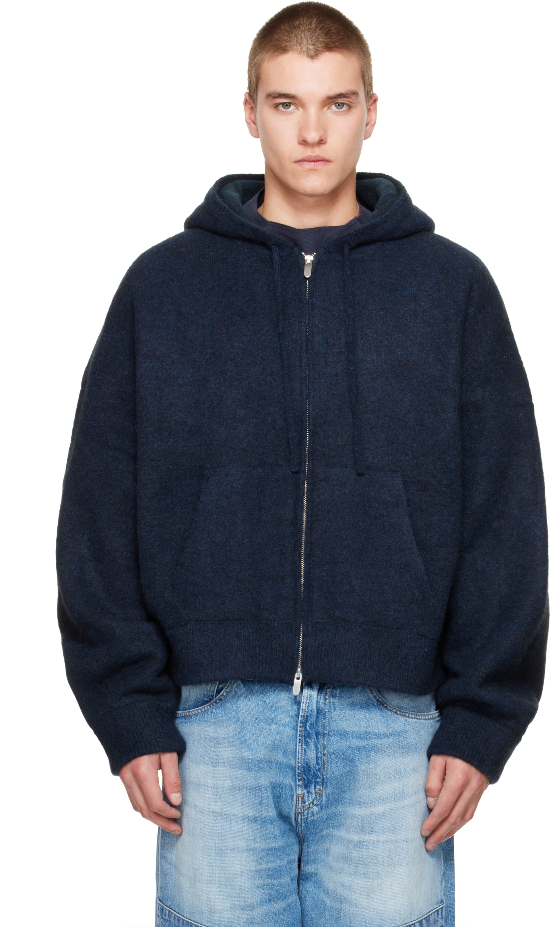 Seventh - Navy Alpaca Knit V2 Jacket