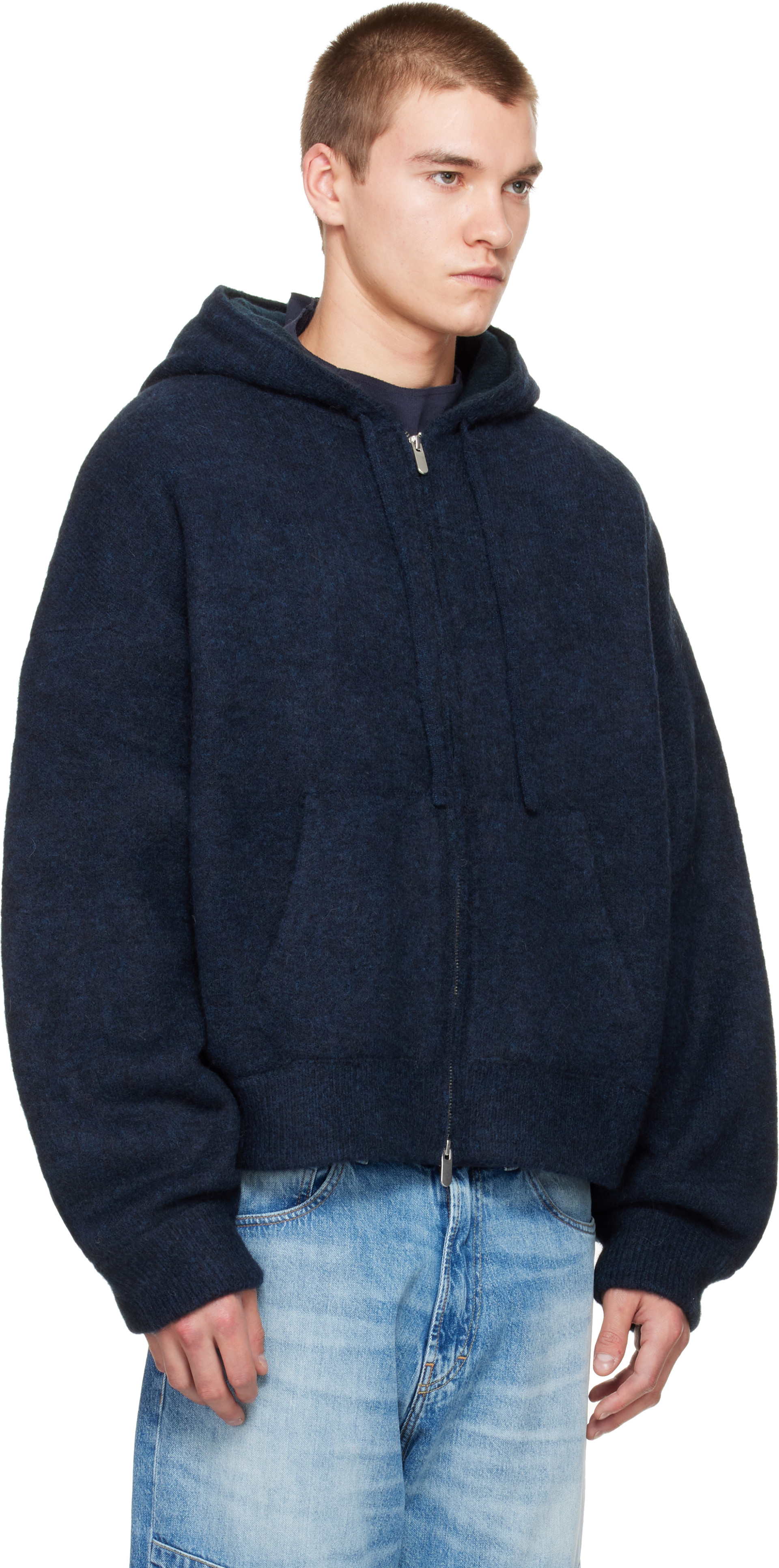 Seventh - Navy Alpaca Knit V2 Jacket