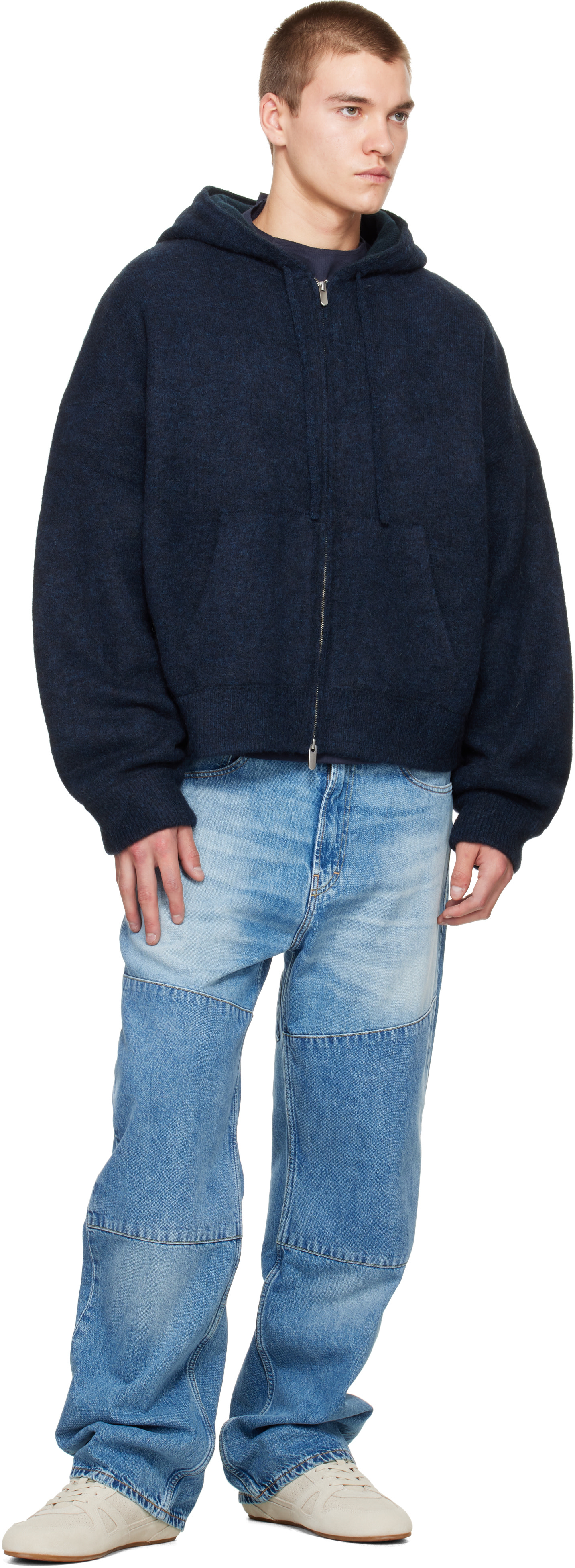 Seventh - Navy Alpaca Knit V2 Jacket