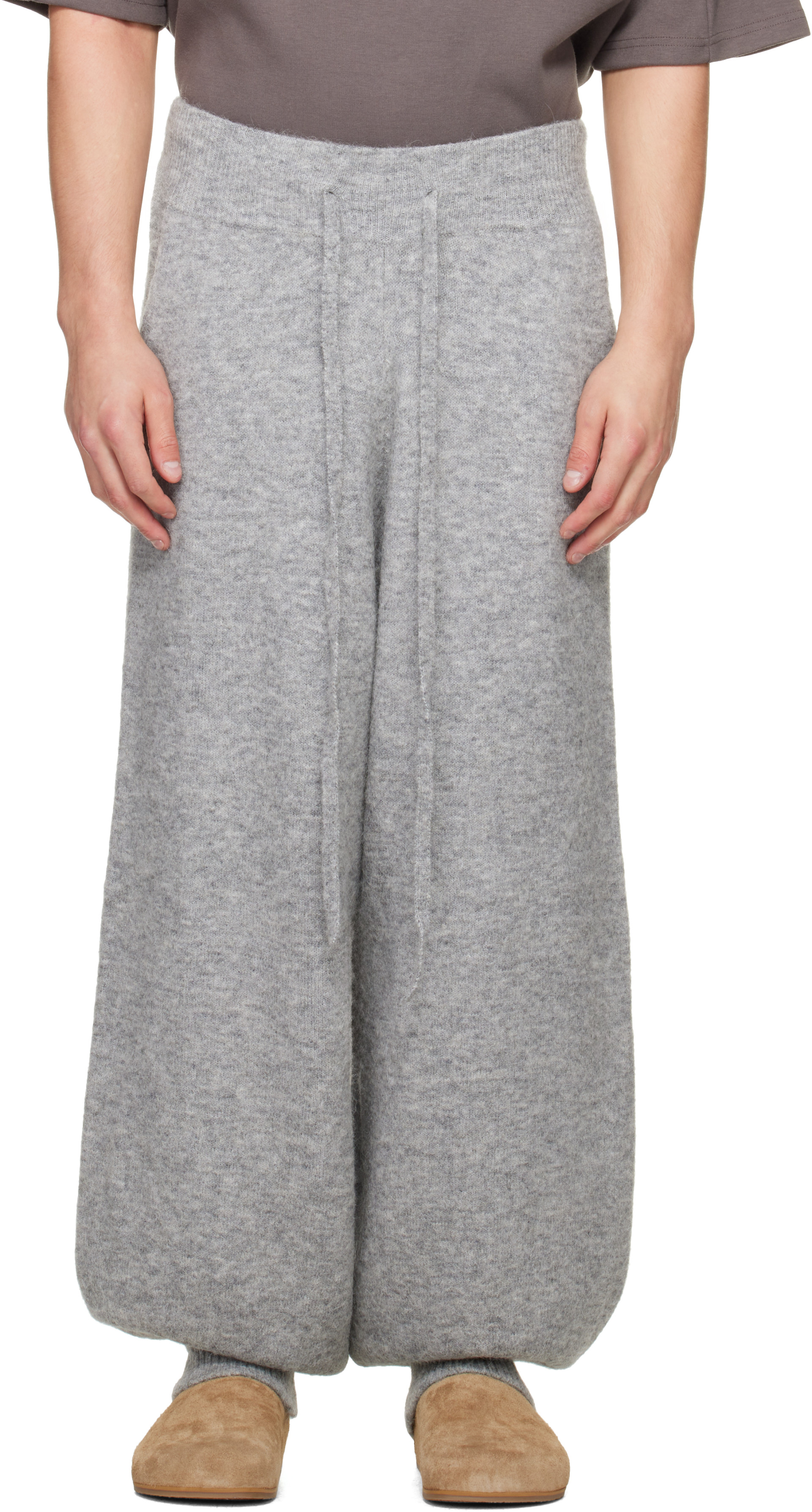 Seventh - Gray Alpaca Knit Cuff Sweatpants