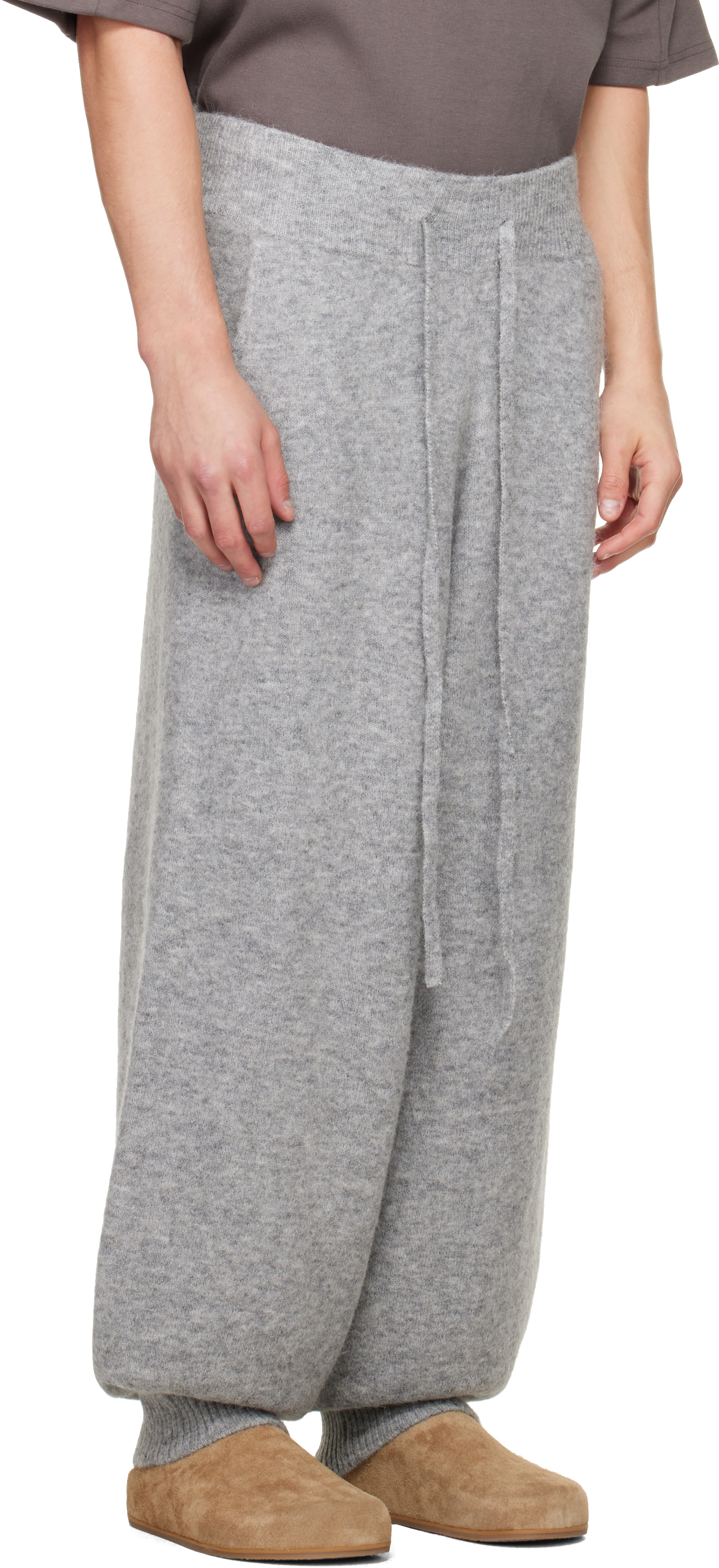Seventh - Gray Alpaca Knit Cuff Sweatpants
