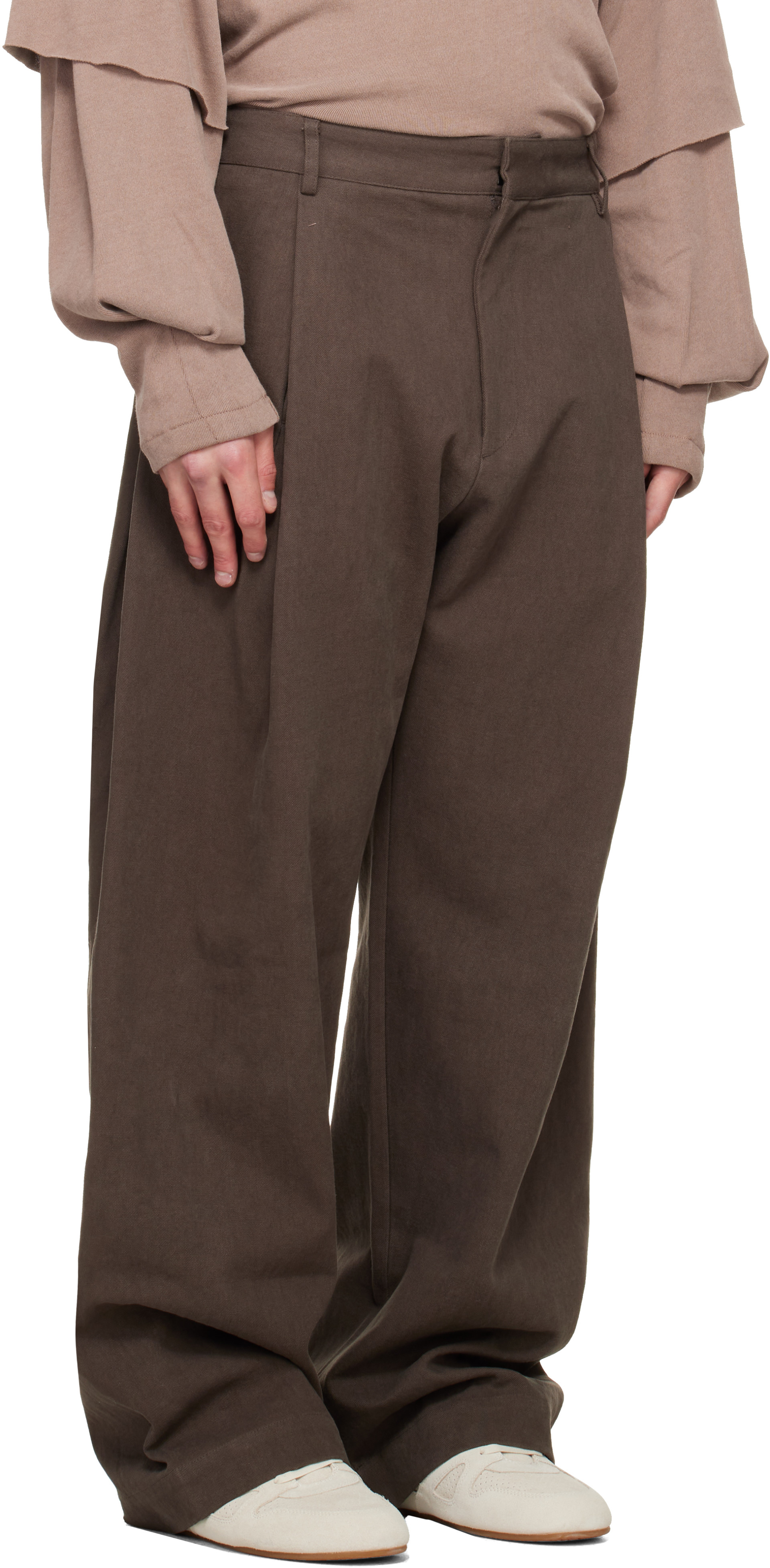 Seventh - Brown Canvas Bermuda Trousers
