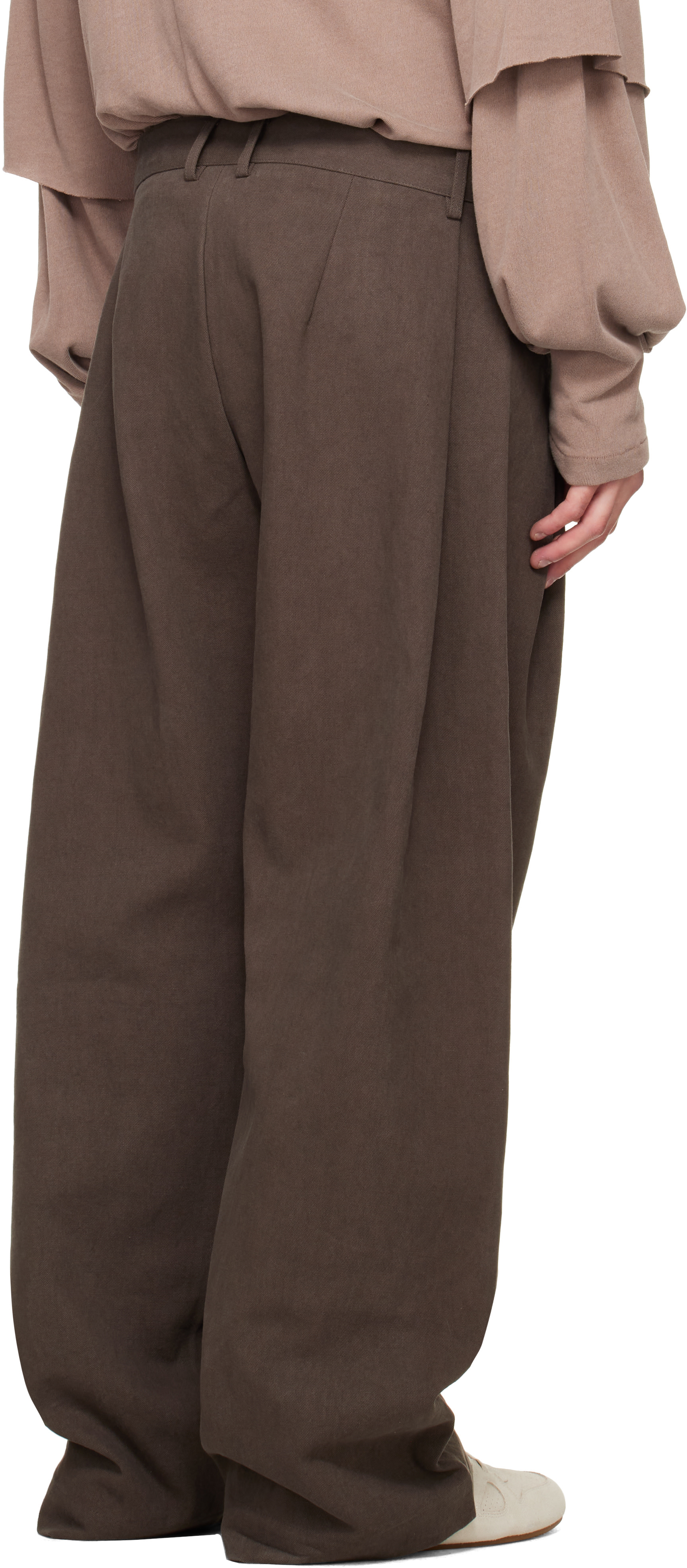 Seventh - Brown Canvas Bermuda Trousers