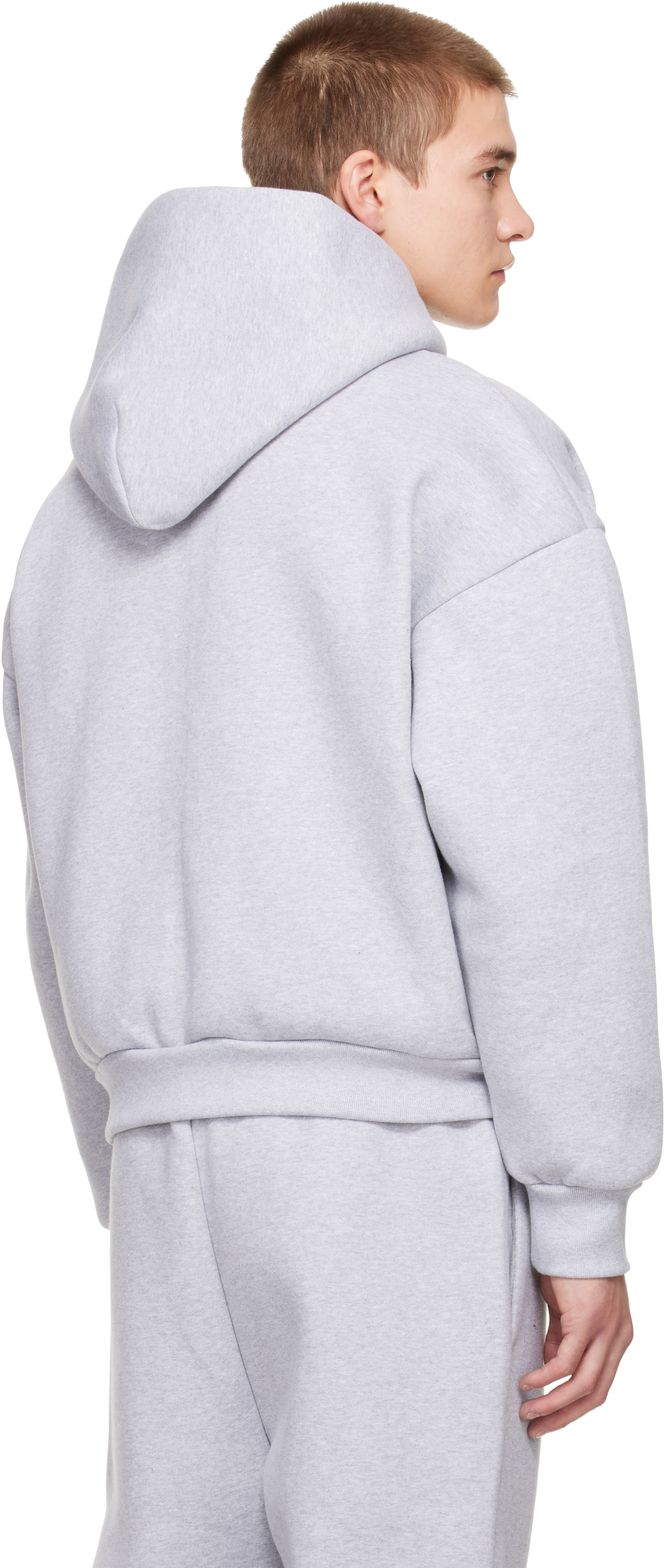 Seventh - Pull à capuche V2 gris à glissière