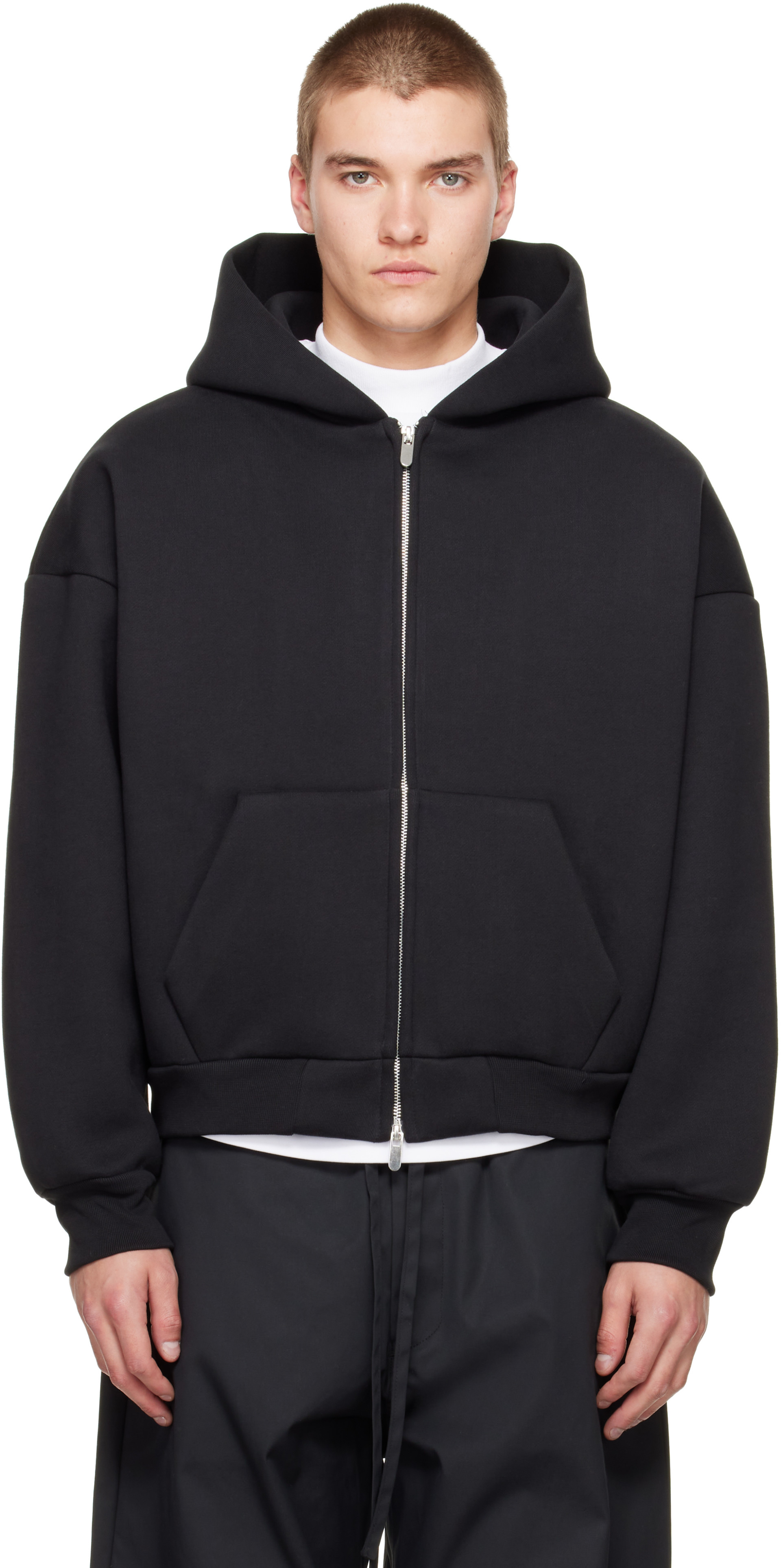Seventh - Pull à capuche V2 noir à glissière