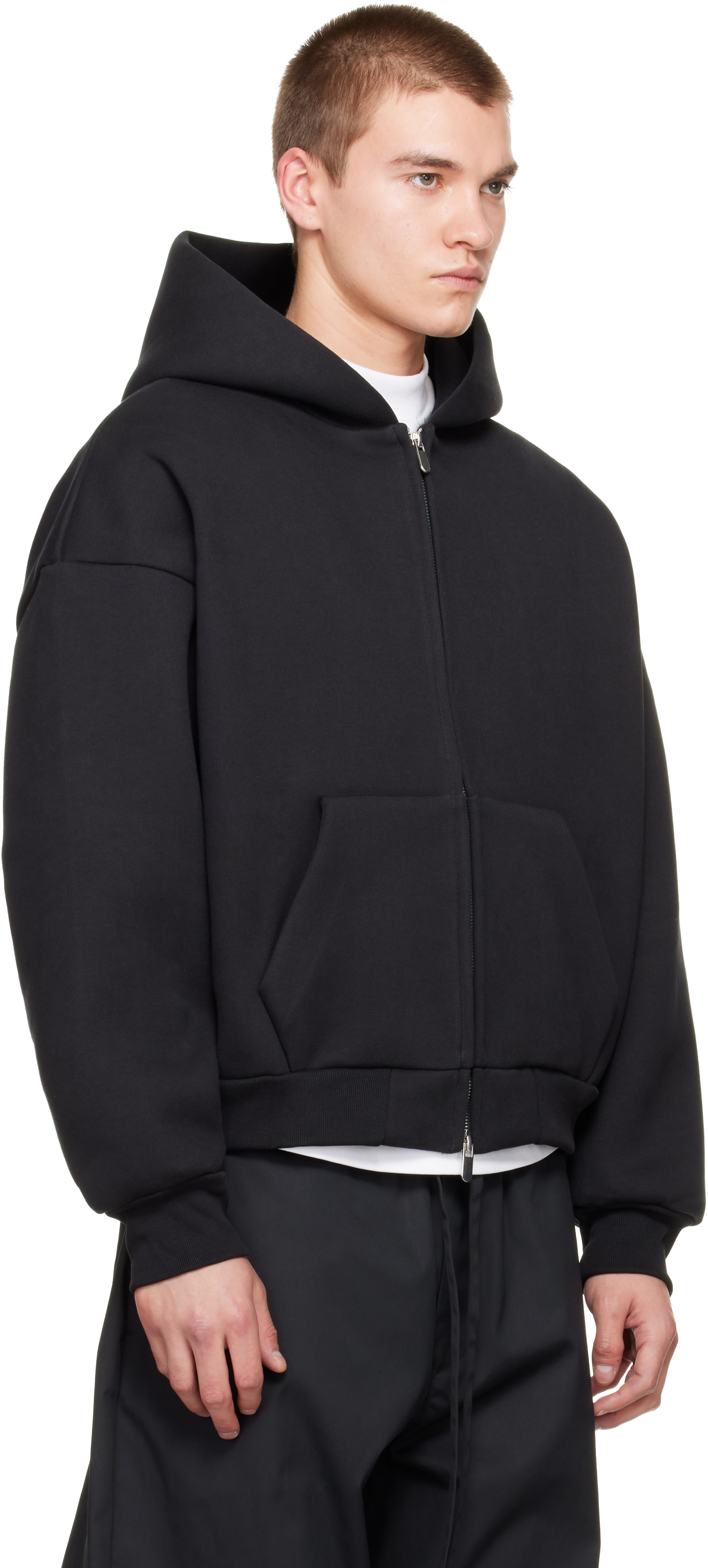 Seventh - Pull à capuche V2 noir à glissière