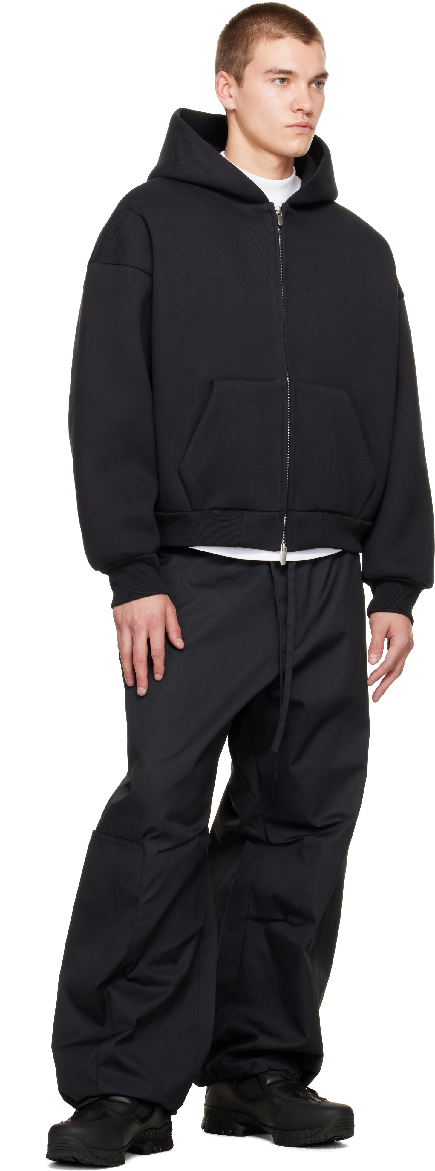 Seventh - Pull à capuche V2 noir à glissière