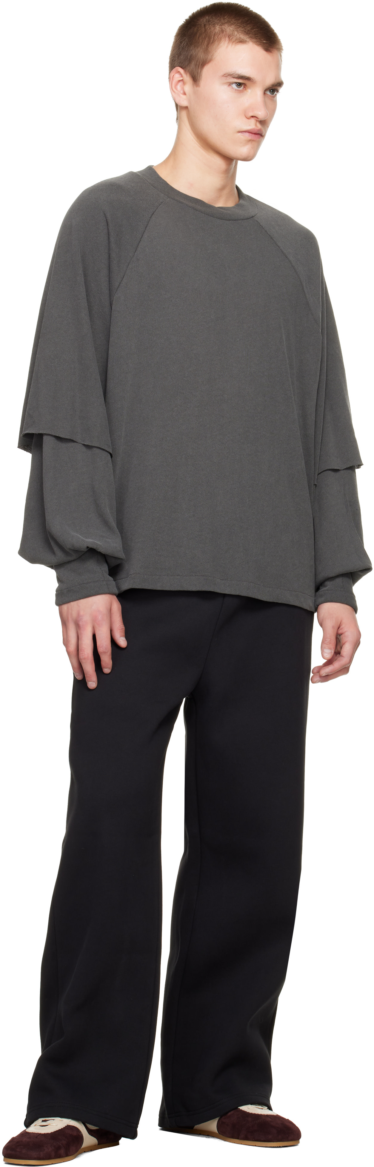 Seventh - Gray Raglan Layered Longsleeve T-shirt