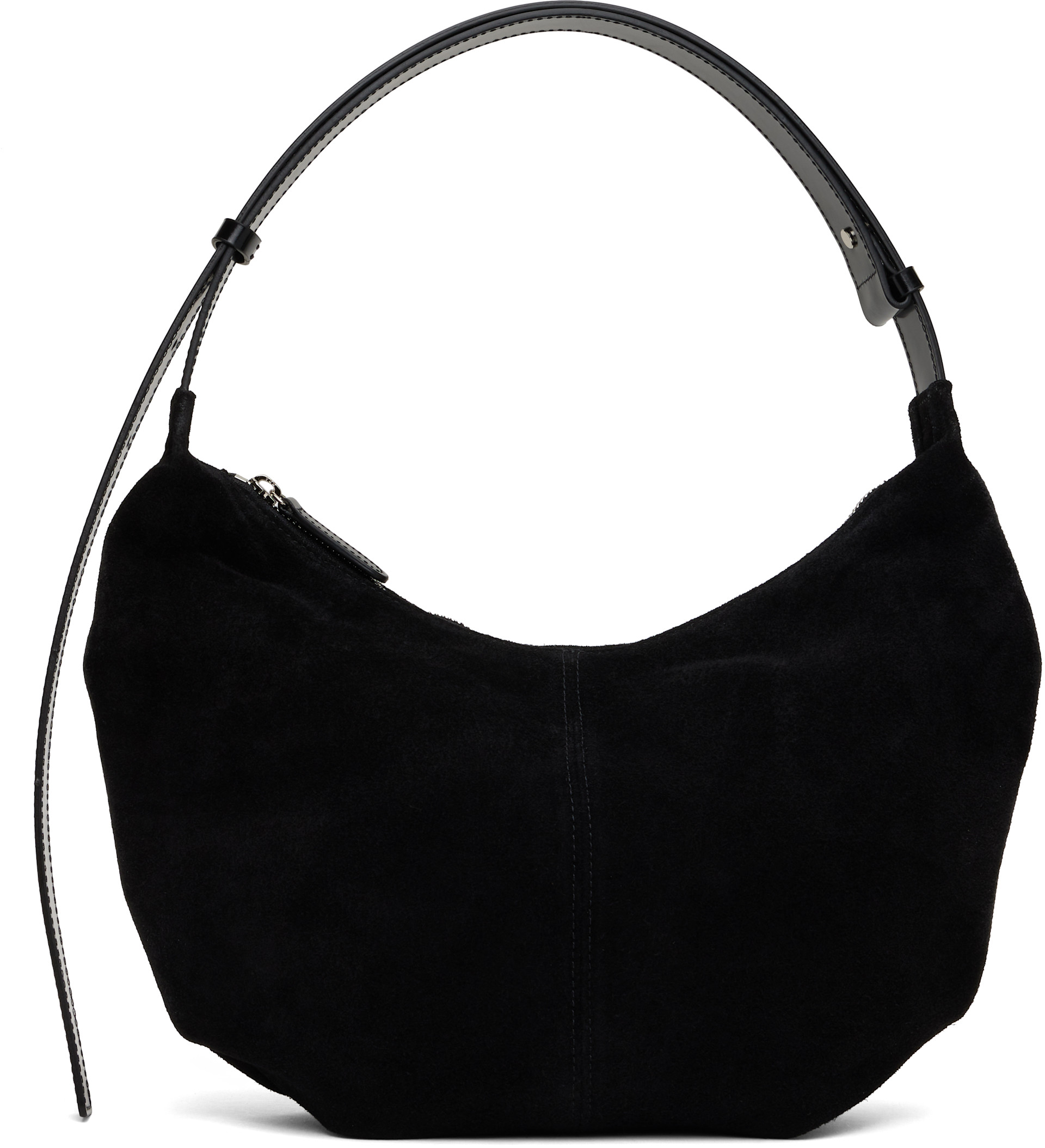 Nothing Written: Black HT Suede Shoulder Bag | SSENSE