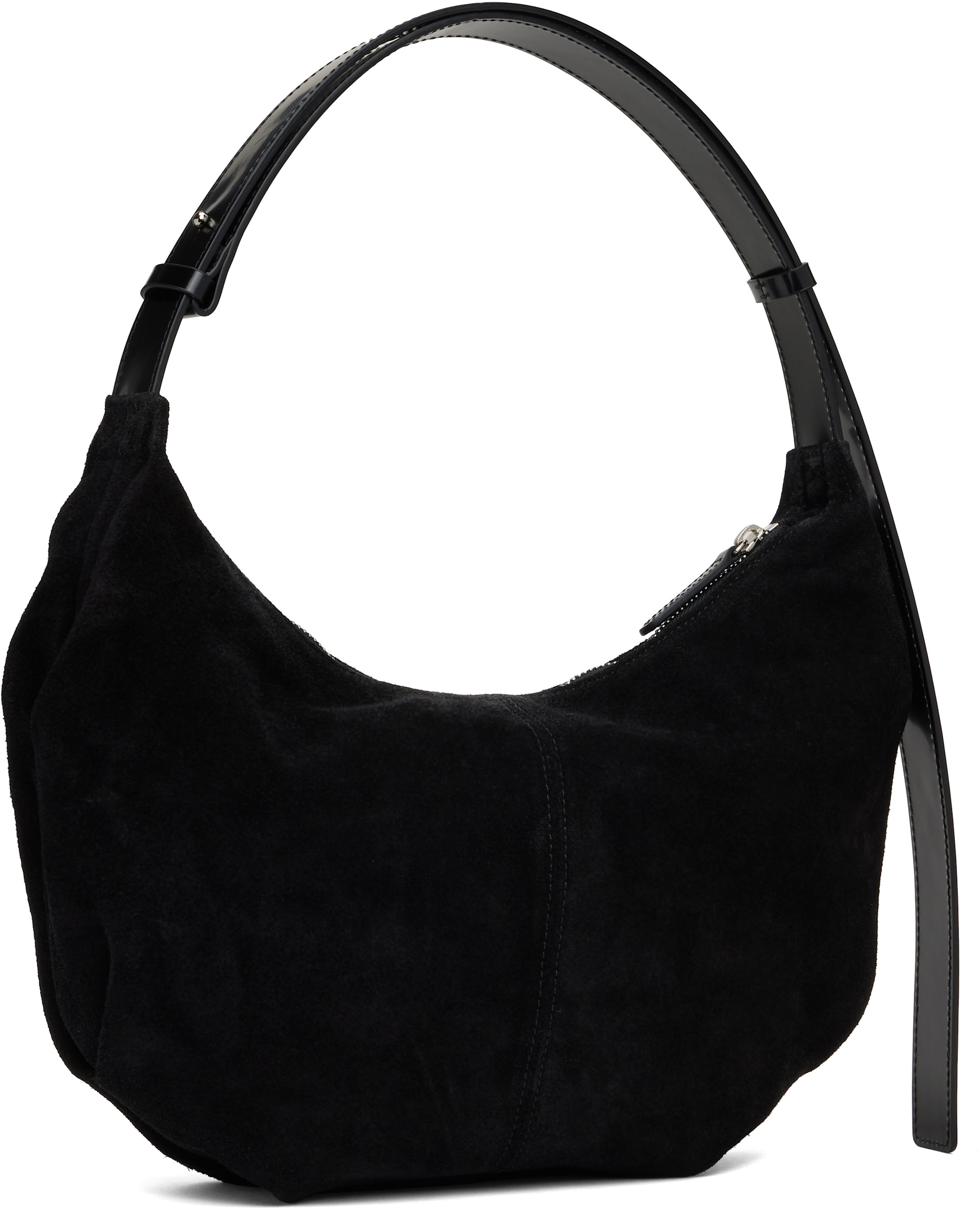 Nothing Written: Black HT Suede Shoulder Bag | SSENSE