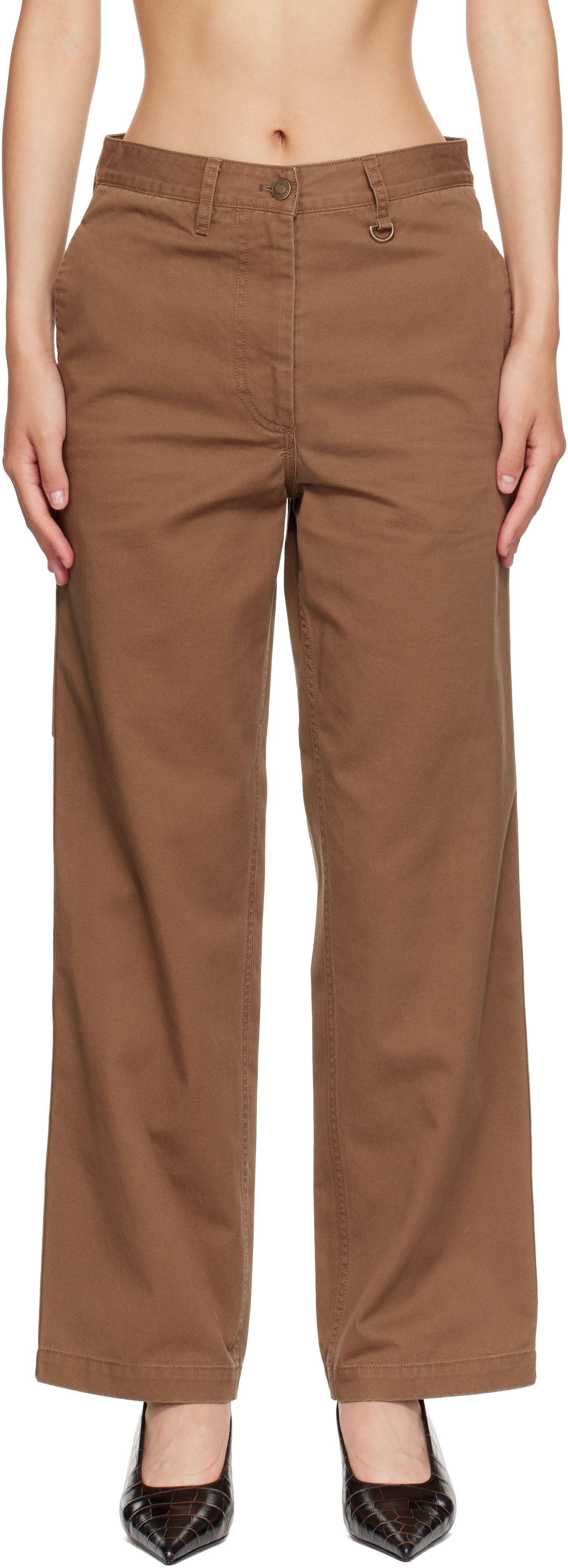 Nothing Written - Pantalon chino ample Tabby brun