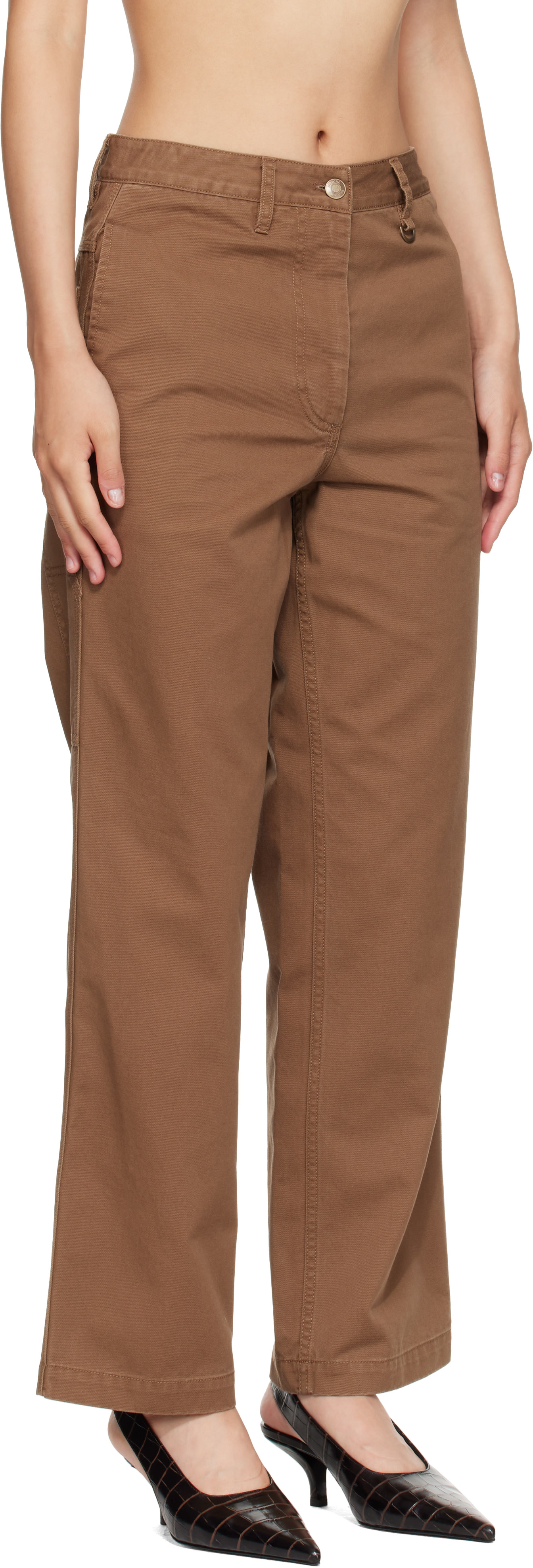 Nothing Written - Pantalon chino ample Tabby brun