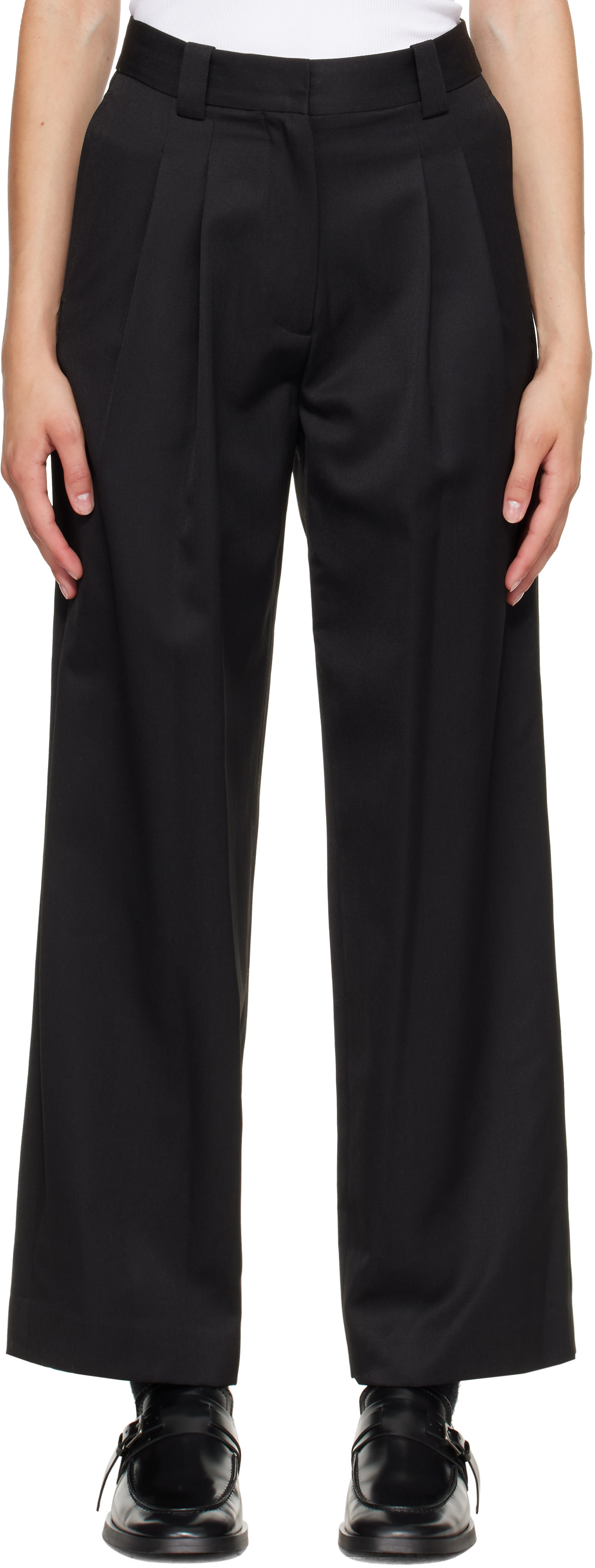 Nothing Written - Black Frame Wool Trousers
