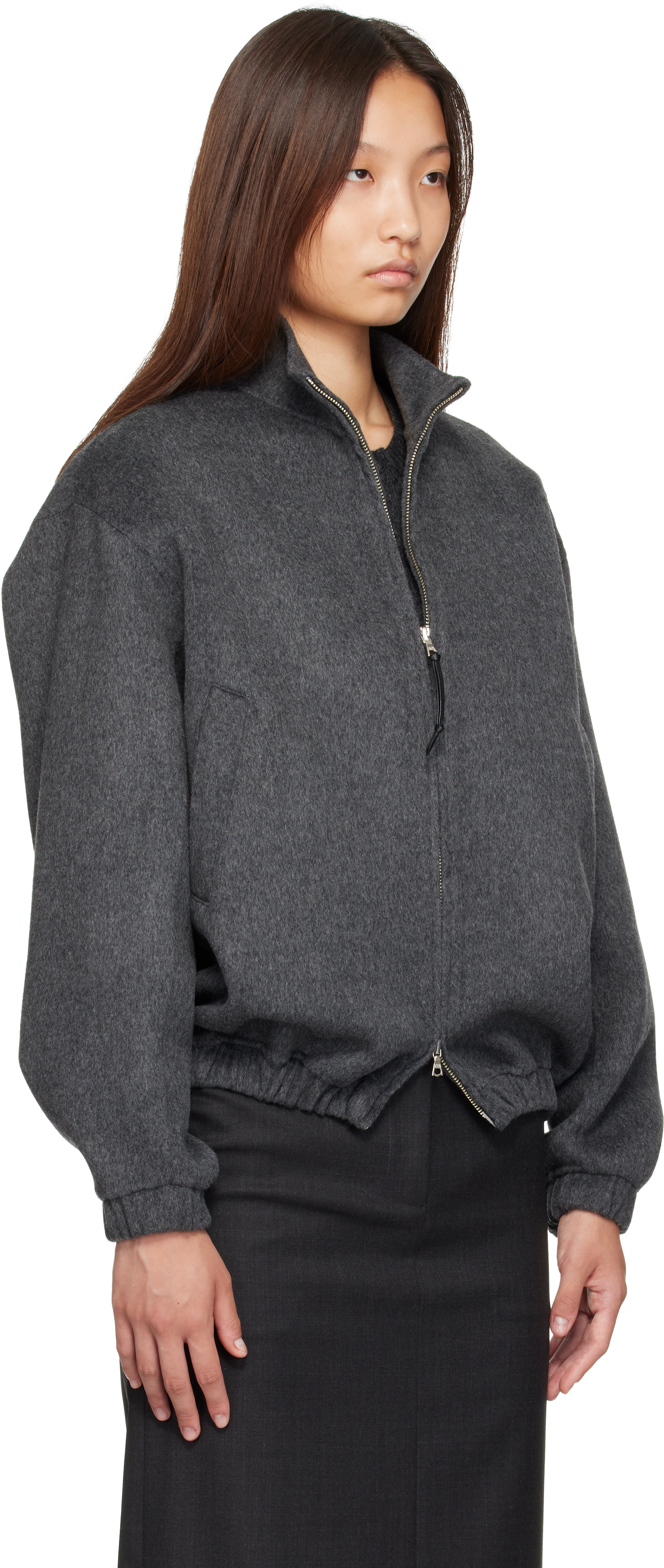 Nothing Written - 그레이 플라자 집업 재킷