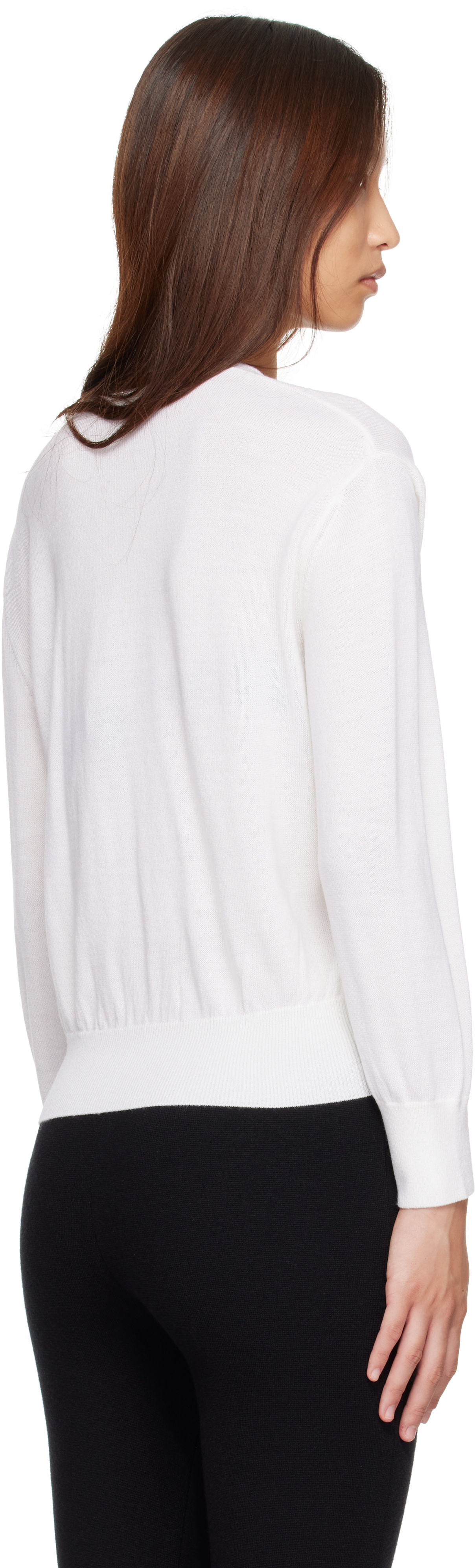 Nothing Written - Pull Sane blanc à col en V