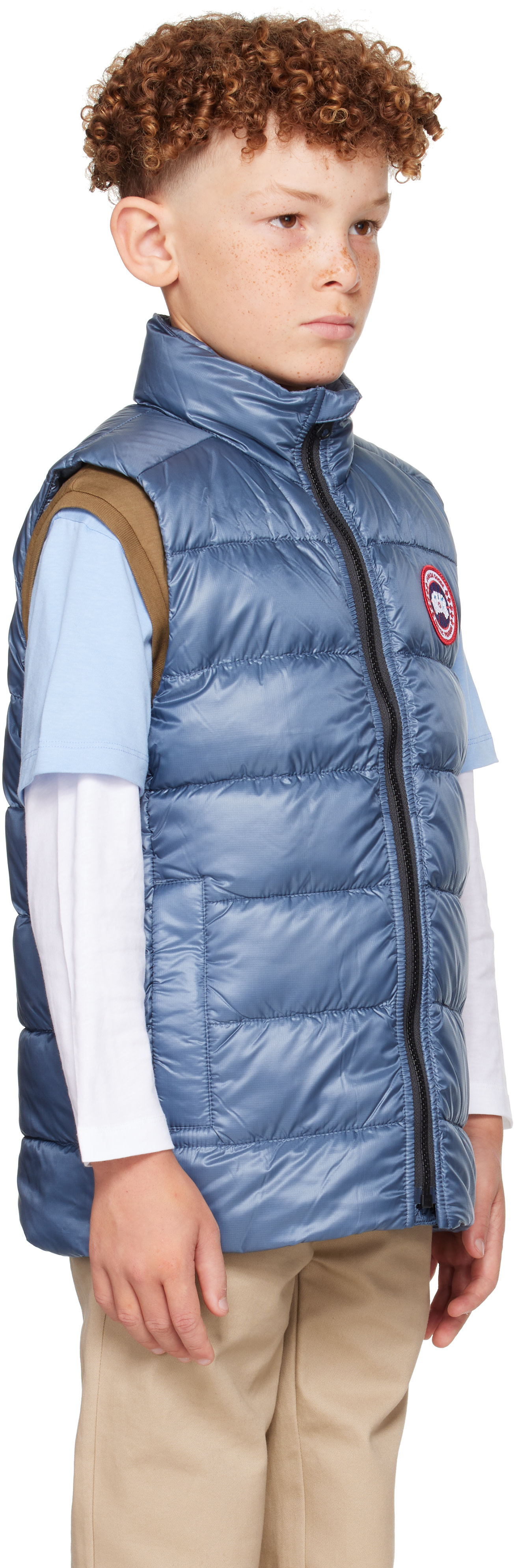 Canada Goose Kids - 빅 키즈 블루 크로프턴 다운 베스트