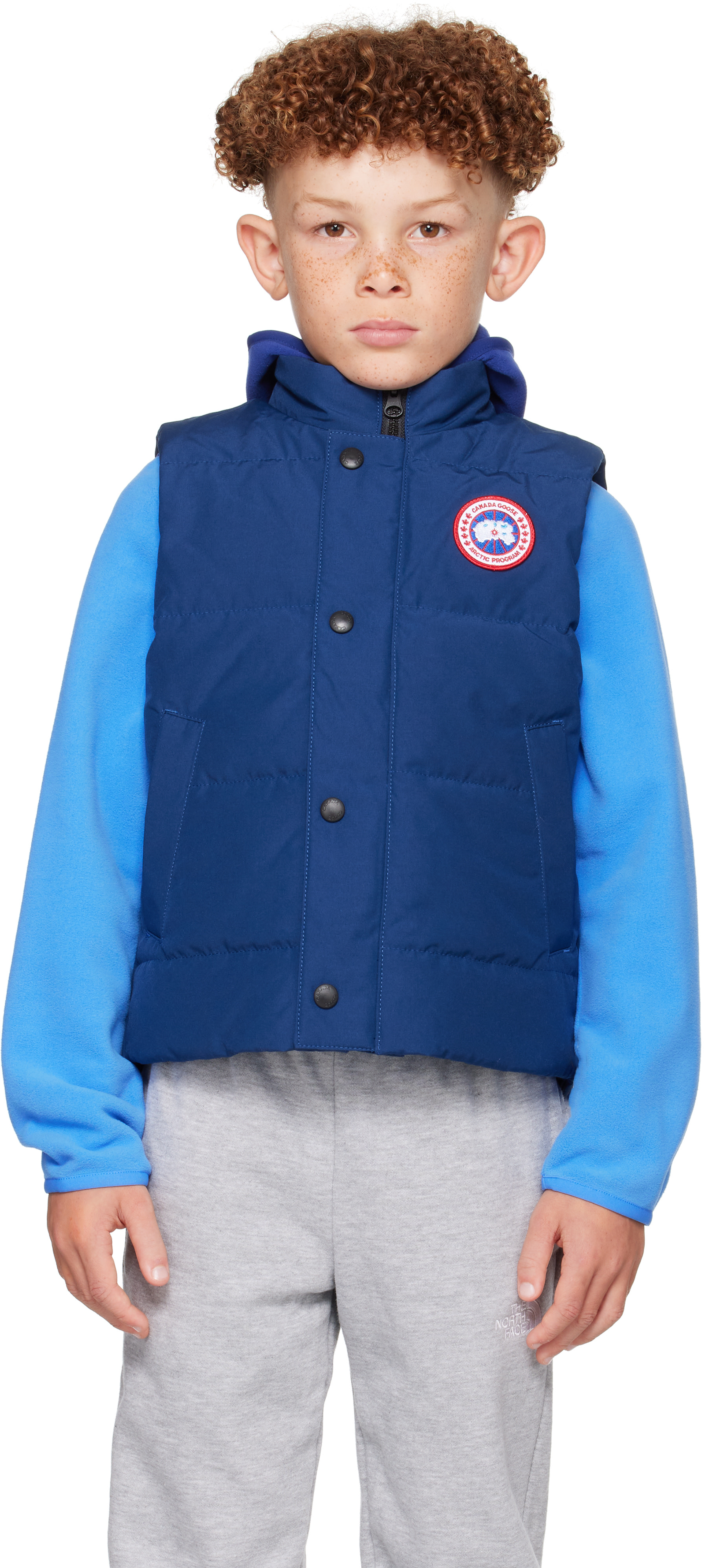 Canada Goose Kids: リトルキッズ｜ネイビー Vanier ダウンベスト