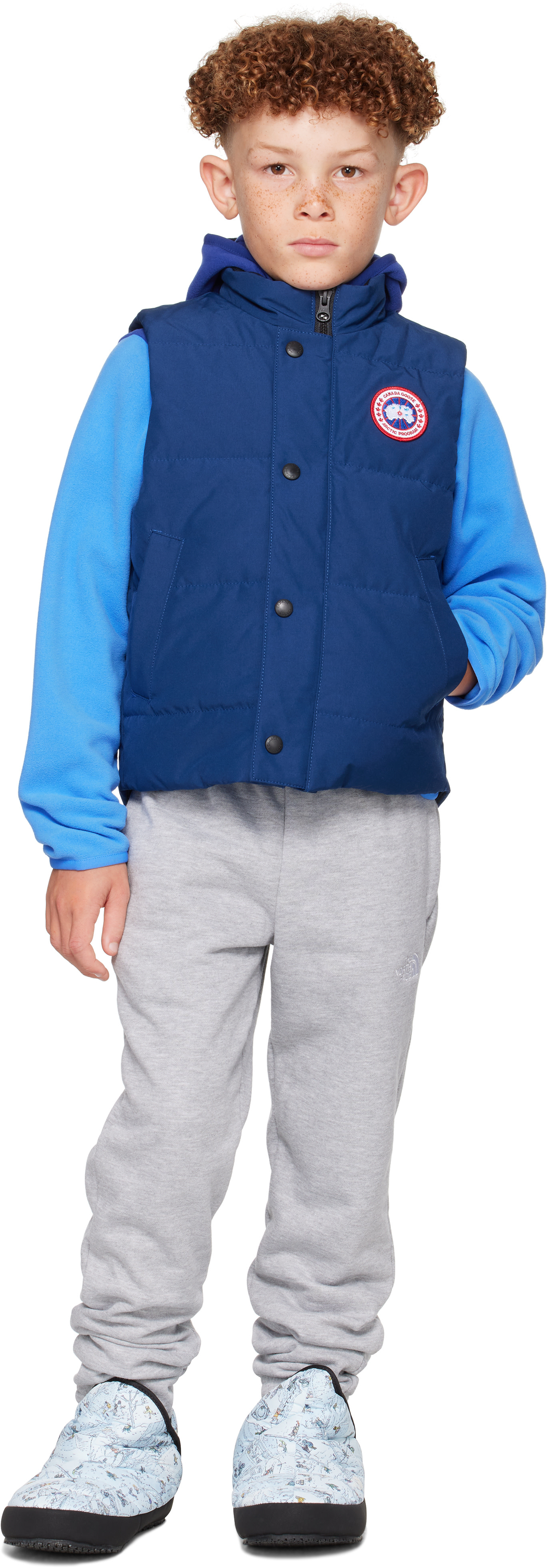 Canada Goose Kids: リトルキッズ｜ネイビー Vanier ダウンベスト