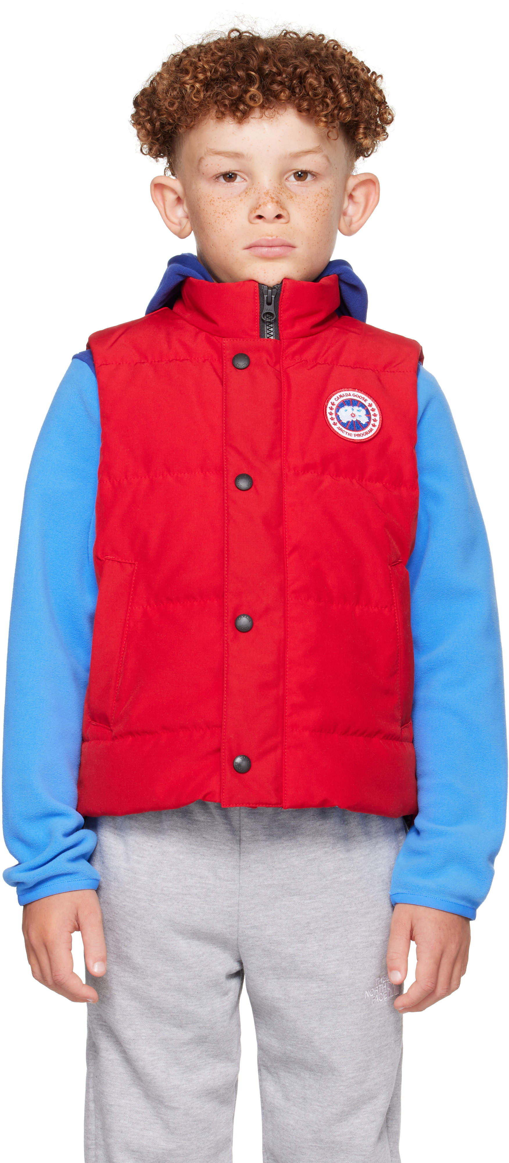 Canada Goose Kids: リトルキッズ｜レッド Vanier ダウンベスト