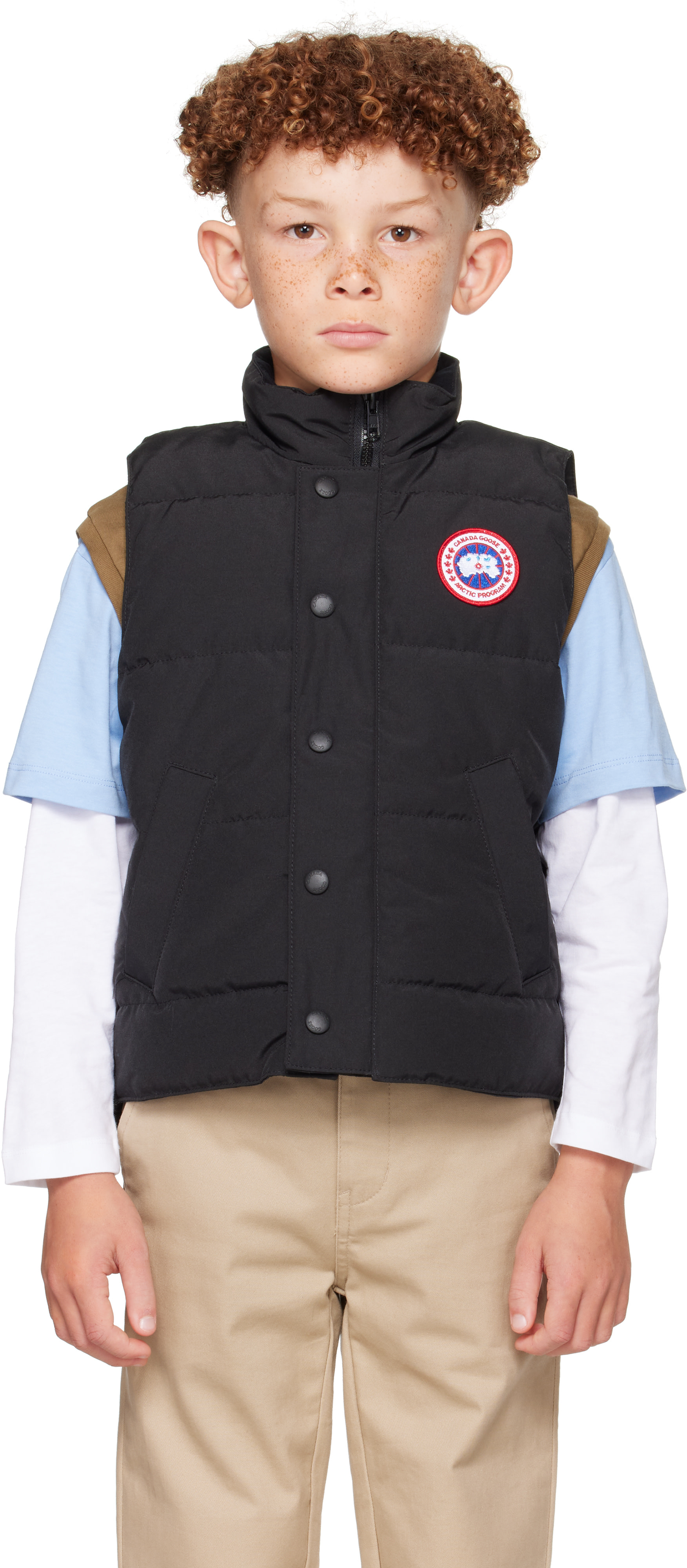 Canada Goose Kids - 빅 키즈 블랙 바니에 다운 베스트