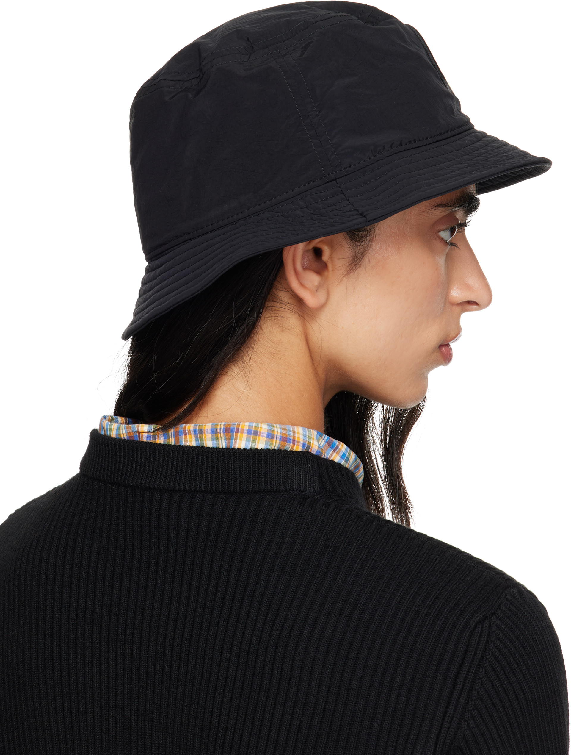 Stone Island: ブラック 9100012 Nylon Metal ECONYL バケットハット