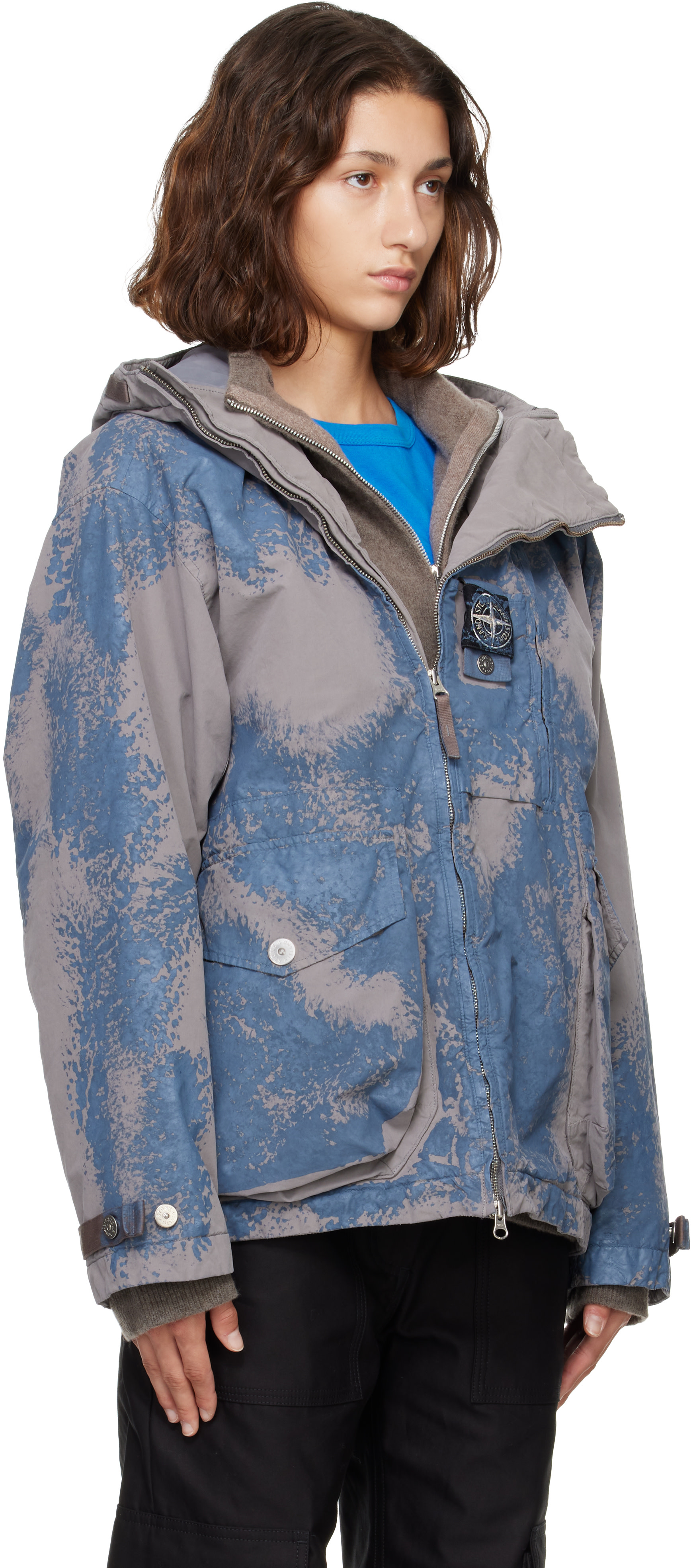 Stone Island: グレー Q100031 Hand Painted David Light-TC