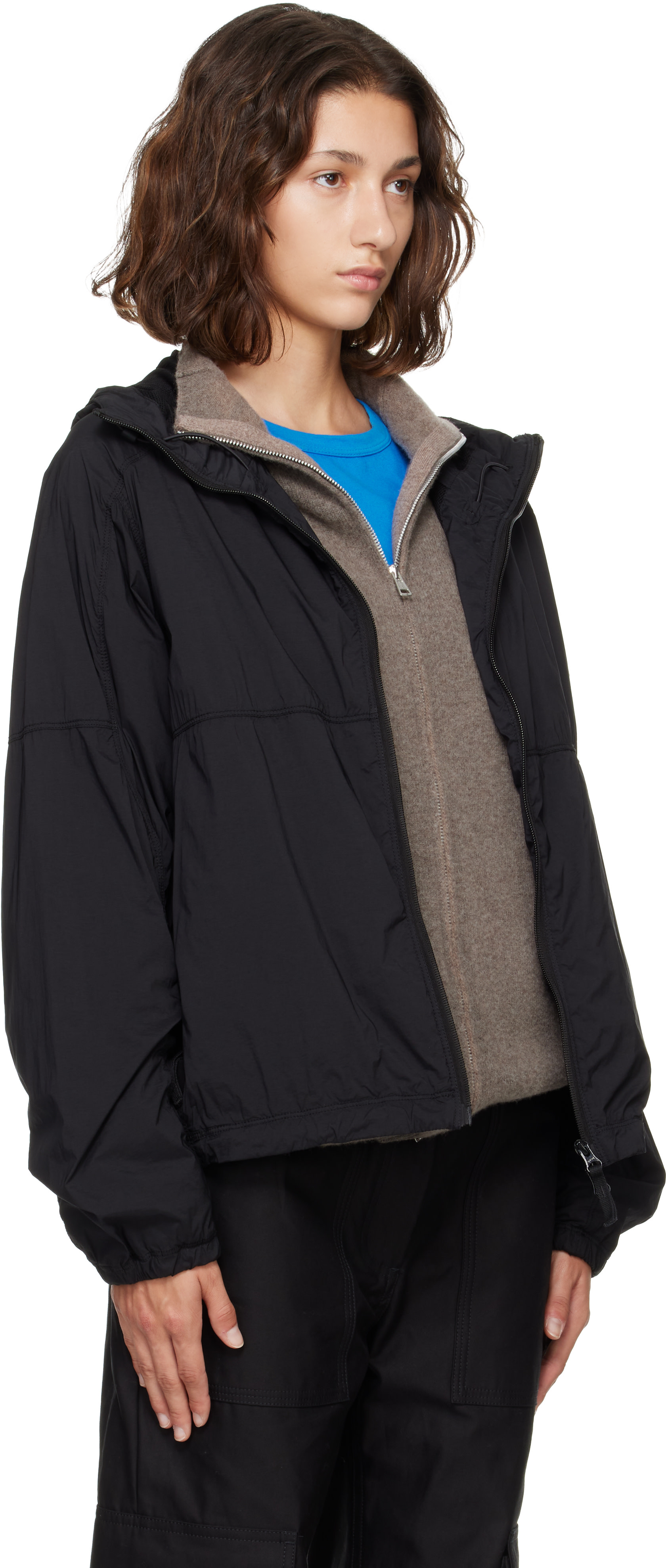 Stone Island: Black Q100020 Ultralight Nylon Stretch-TC Jacket