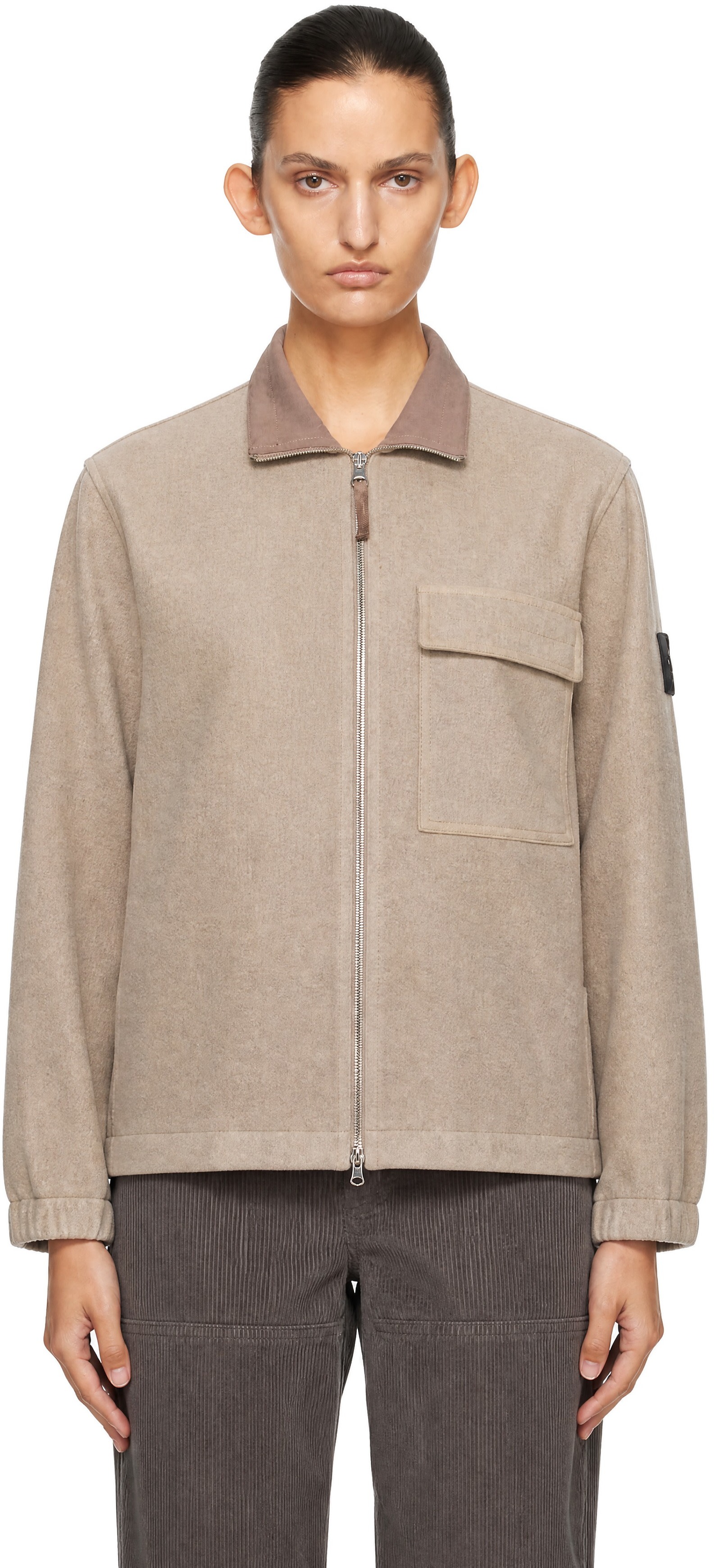 Stone Island: ベージュ 1200033 Wool Nylon Flannel-TC ジャケット