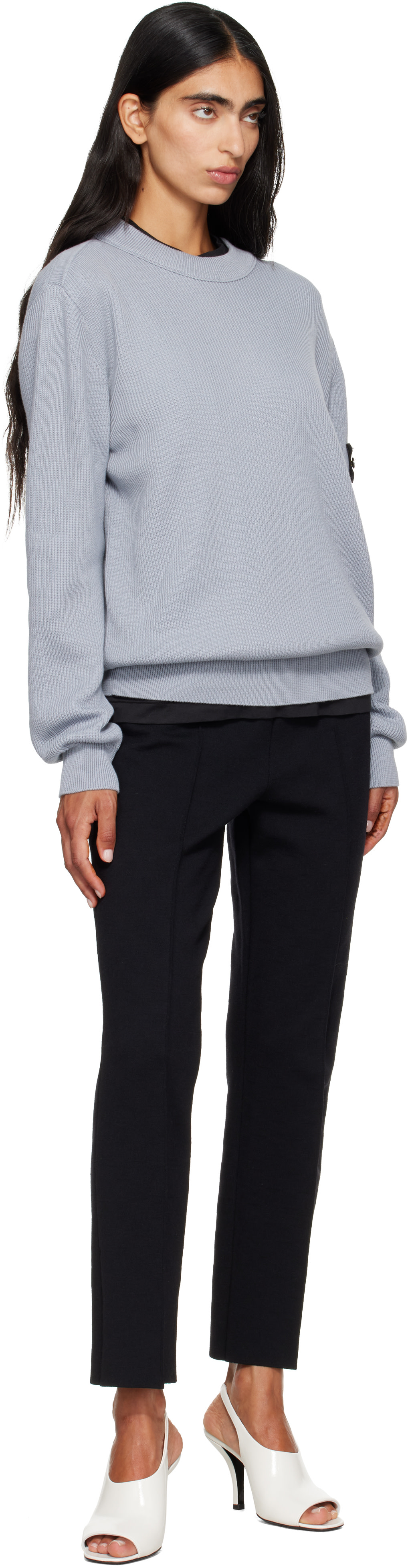 Stone Island: Gray 5100154 Ribbed Soft Organic Cotton Sweater