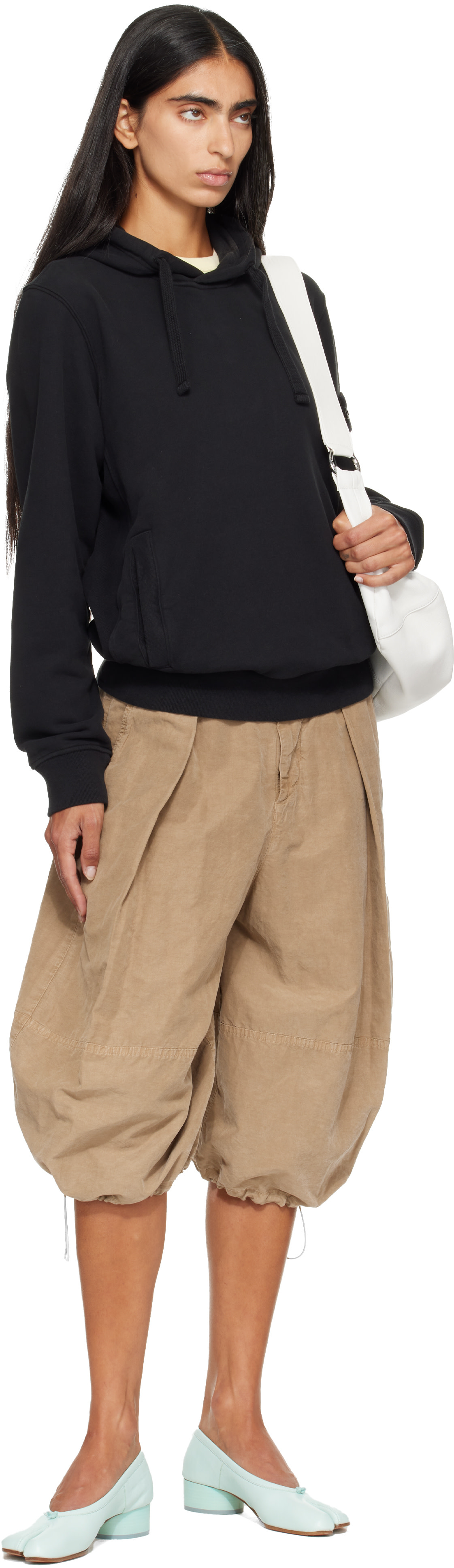 Stone Island - Pull à capuche 6100048 noir en molleton brossé de coton bio