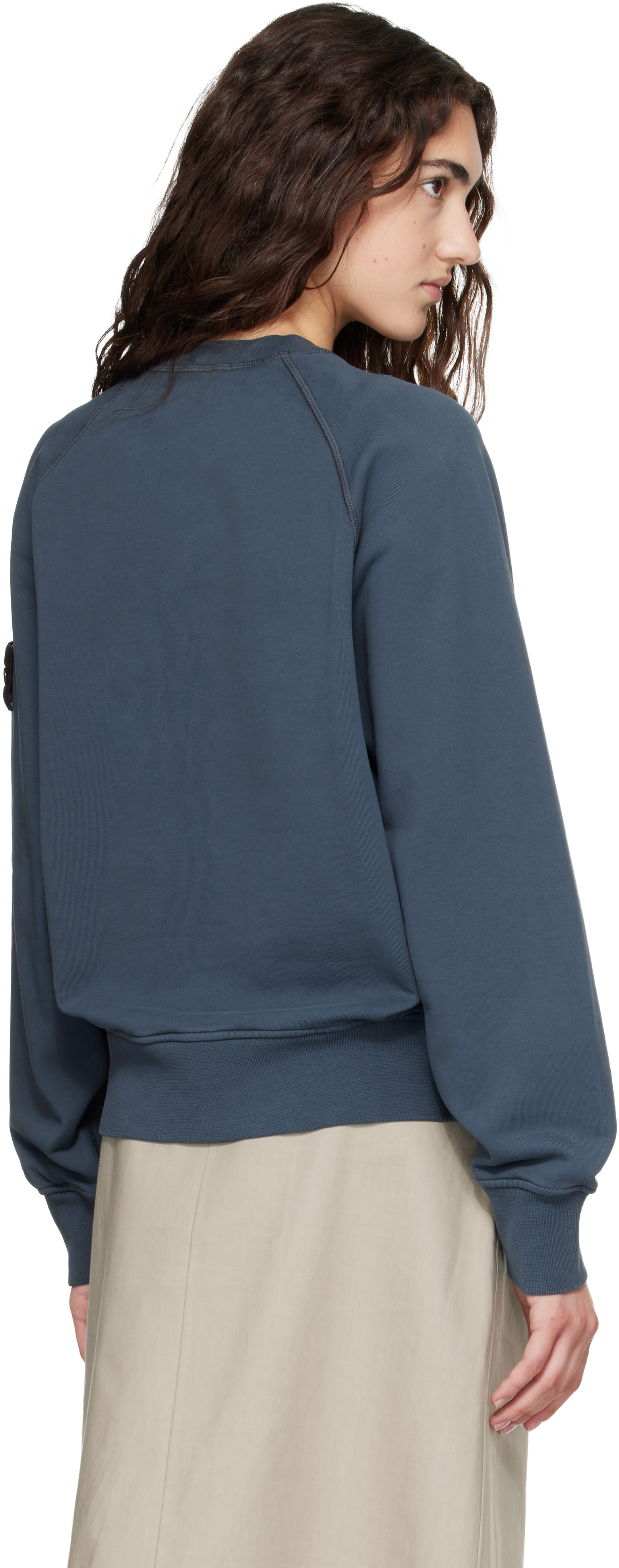 Stone Island: ネイビー 6100008 Organic Cotton Fleece スウェット