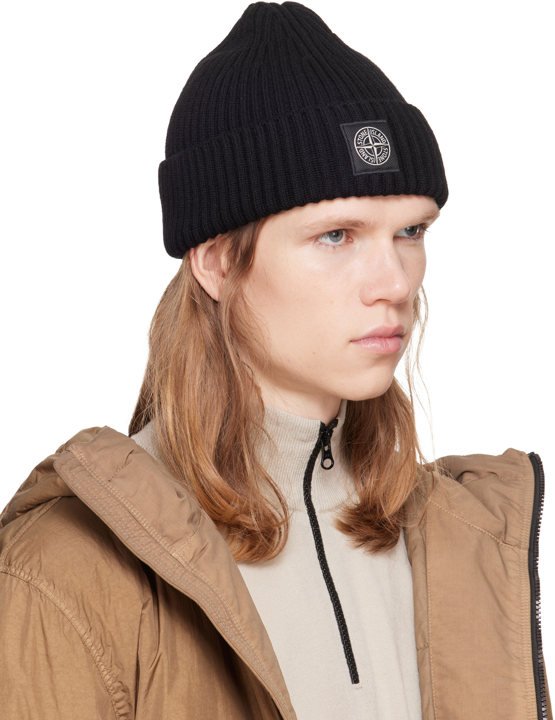 Stone Island - 네이비 N100002 골지 울 비니