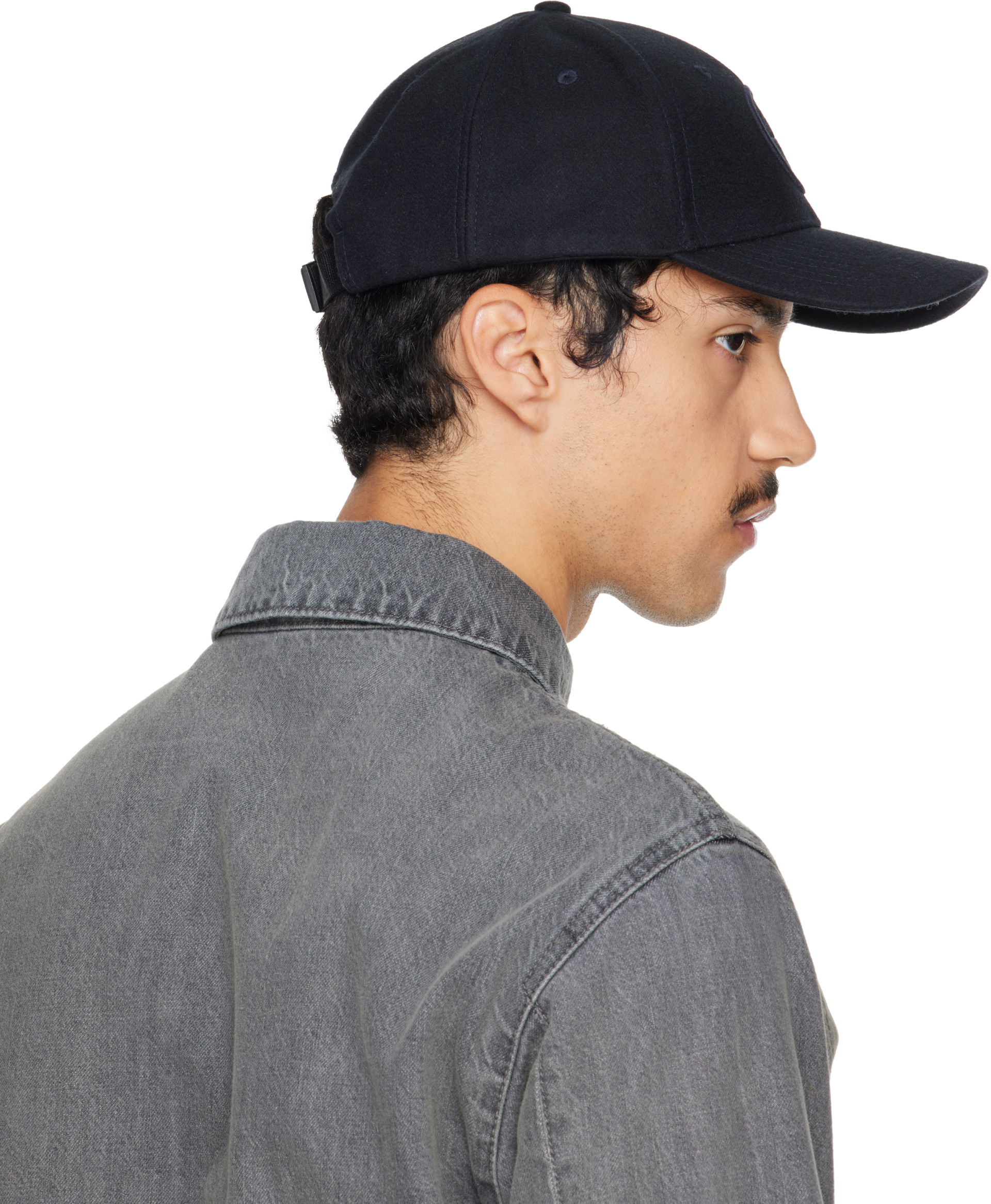 Stone Island - Navy 9100010 Wool Nylon Flannel Cap