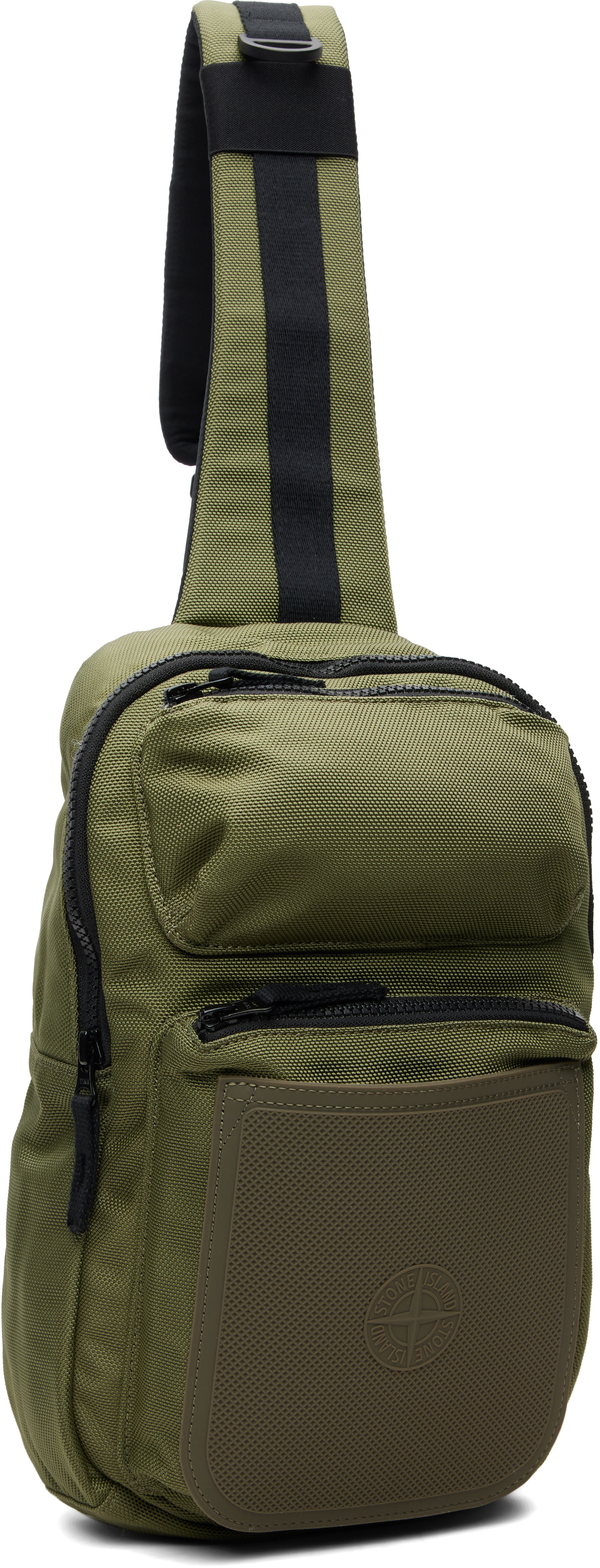 新品 STONE  ナイロン ボディバッグ カーキー Stone Island: カーキ 9200005 Nylon Panama バッグ | SSENSE 日本