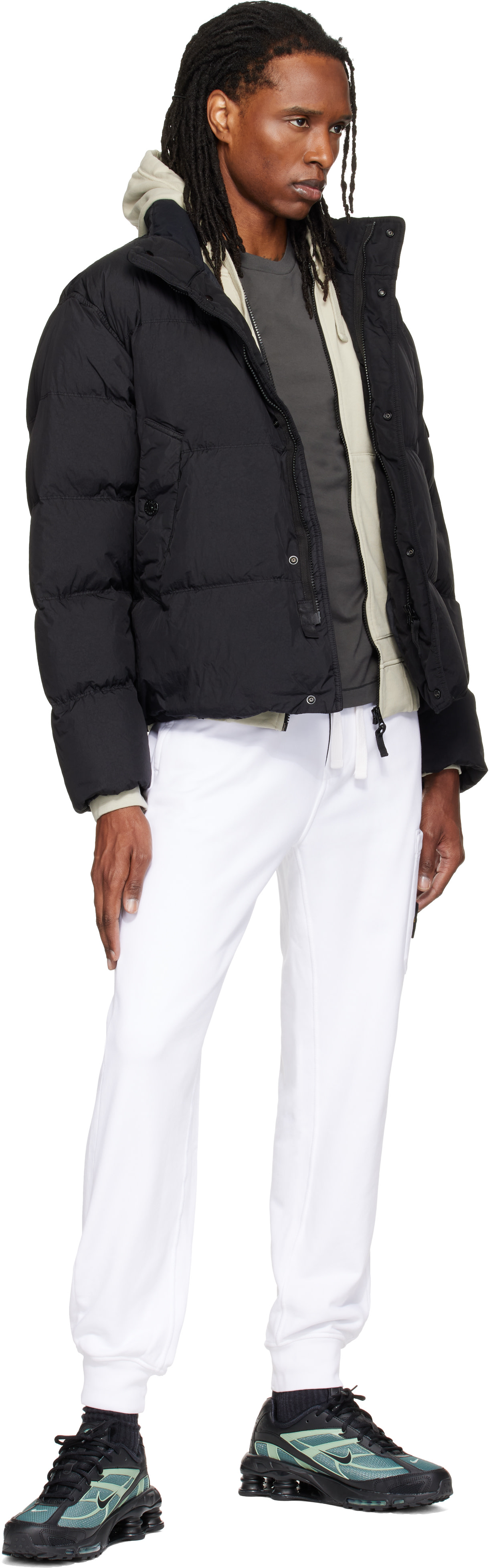 Stone Island - ブラック 4100109 Crinkle Reps NY ダウンジャケット