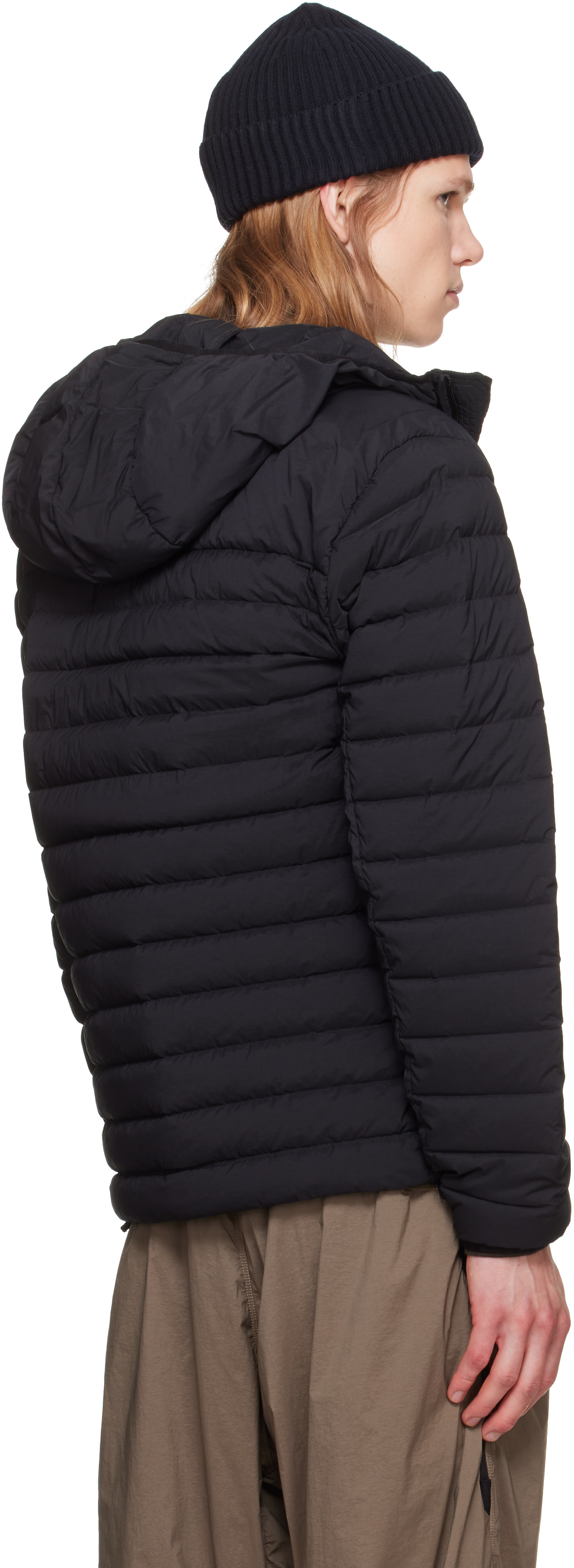 Stone Island: ブラック 4100107 Seamless Tunnel Nylon ダウン