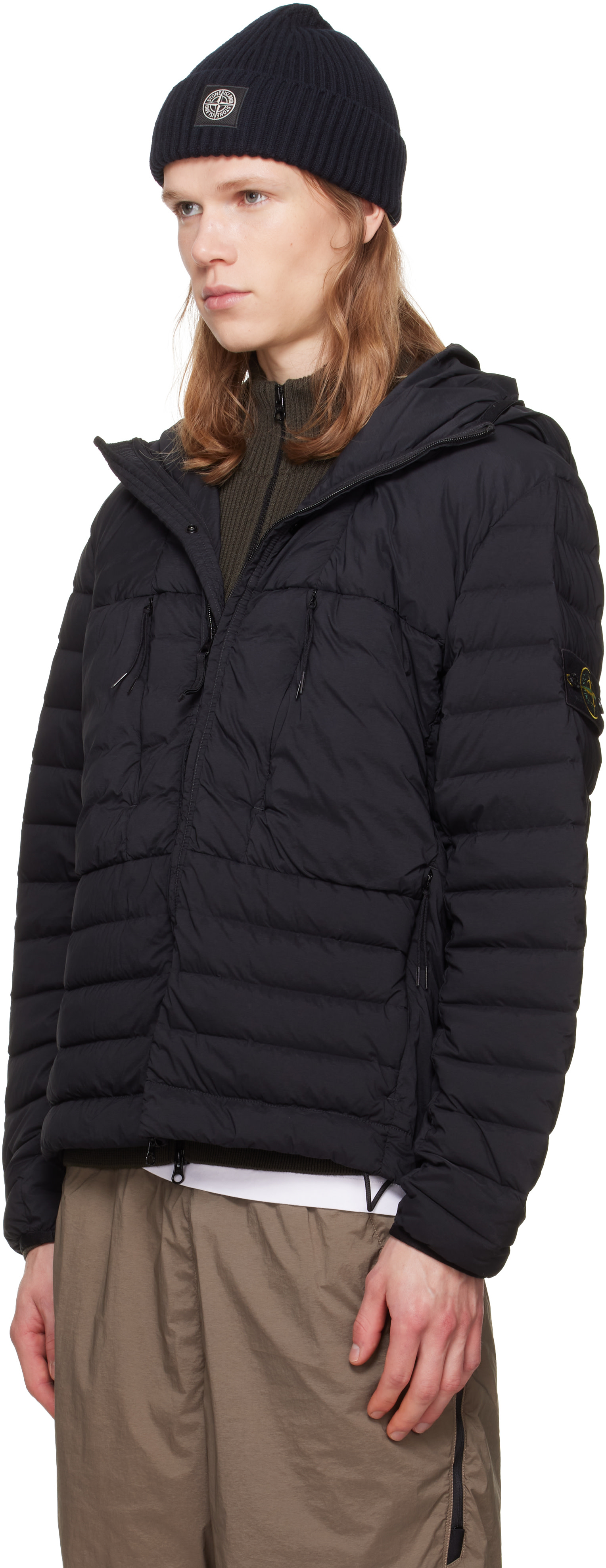 Stone Island - ブラック 4100107 Seamless Tunnel Nylon ダウンジャケット
