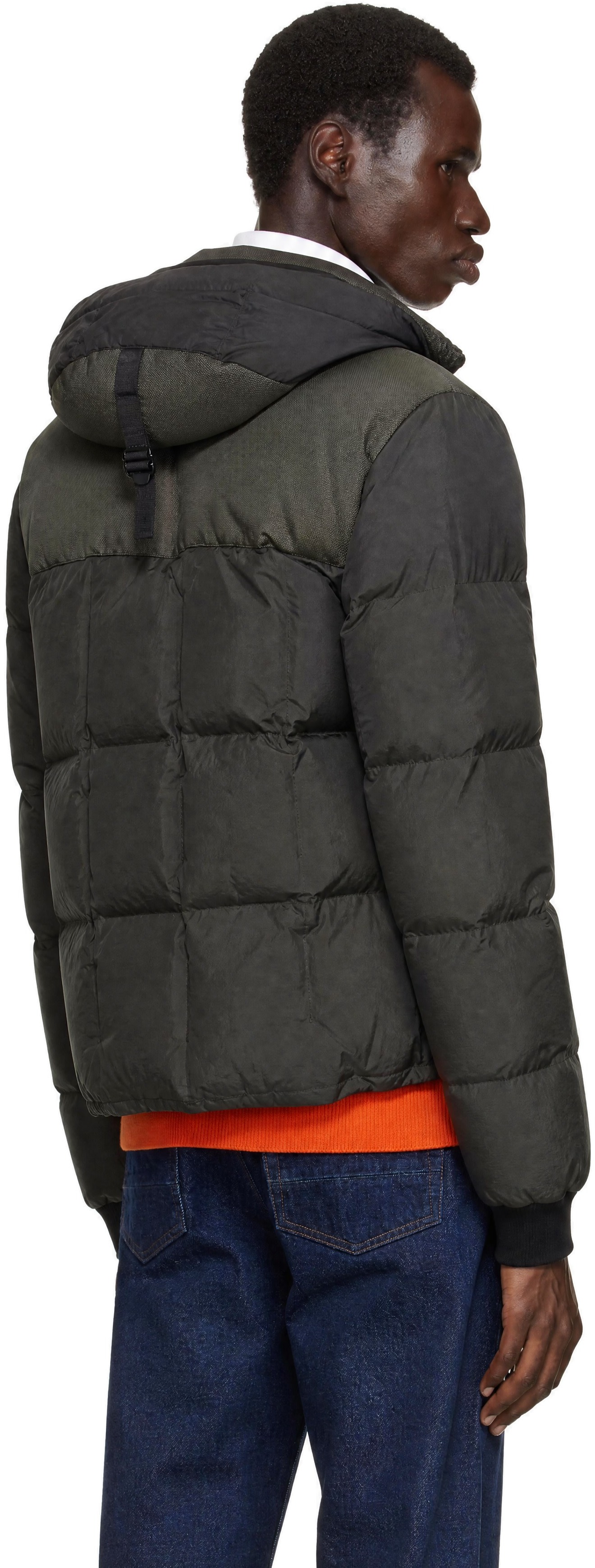 Stone Island: グレー 4100034 Crinkle Reps NY ダウンジャケット