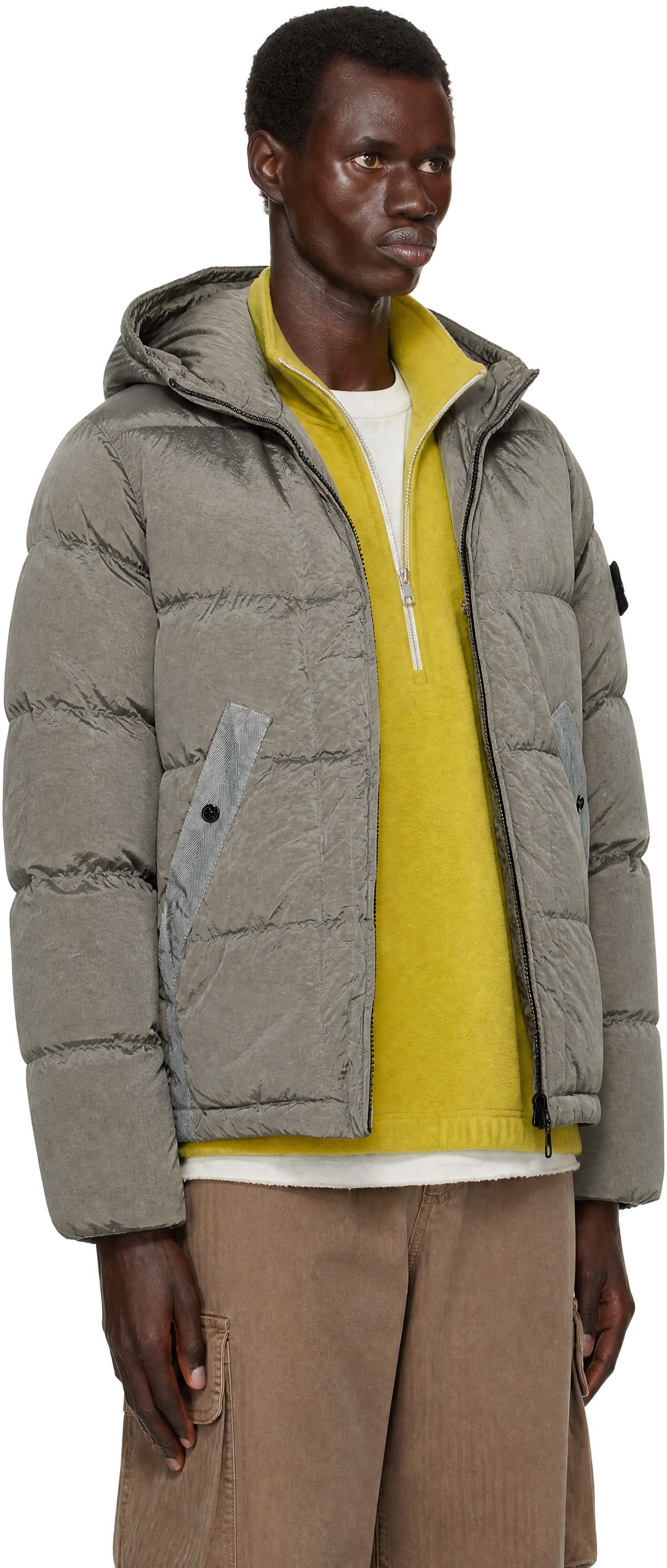 Stone Island - Gray 4100019 Nylon Metal Down Jacket