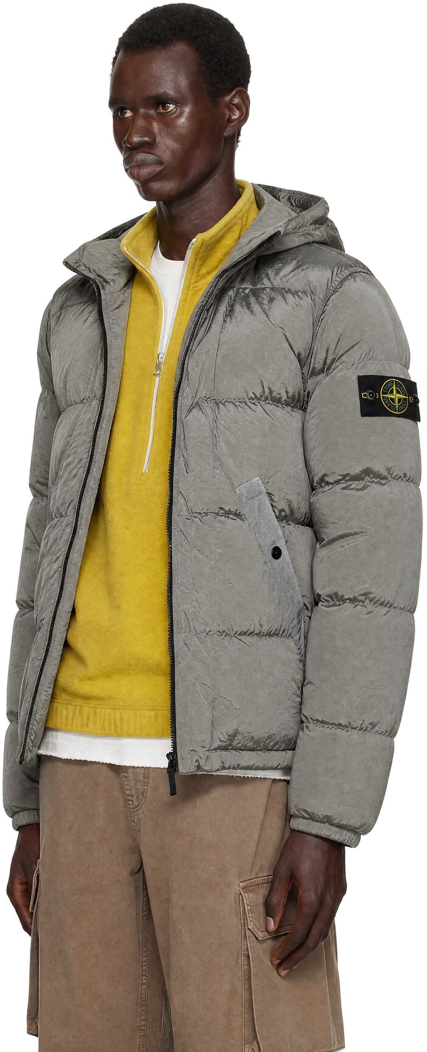 Stone Island - Gray 4100019 Nylon Metal Down Jacket