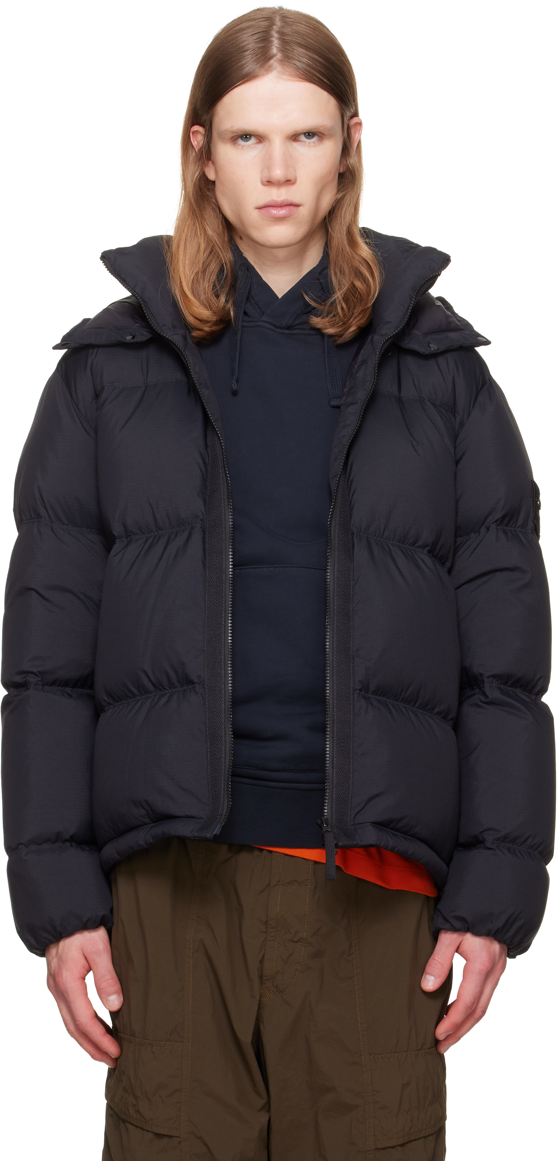 Stone Island: Black 4100013 Matt Ripstop Cordura Advanced Down