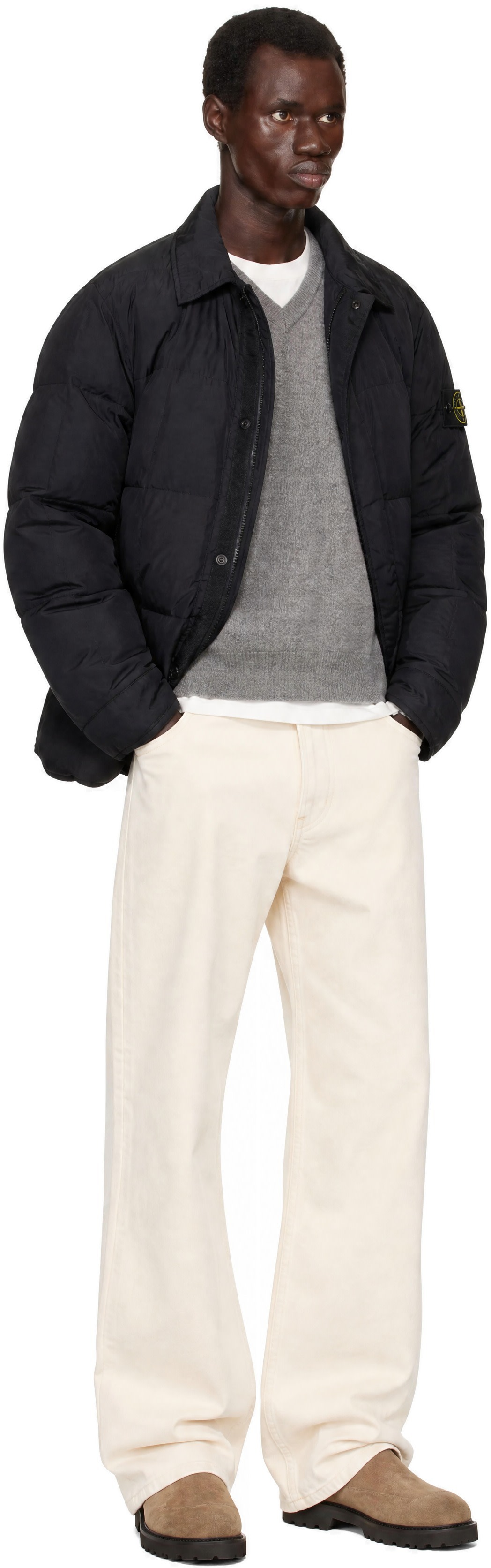 Stone Island - Black 4100033 Micro Twill Down Jacket
