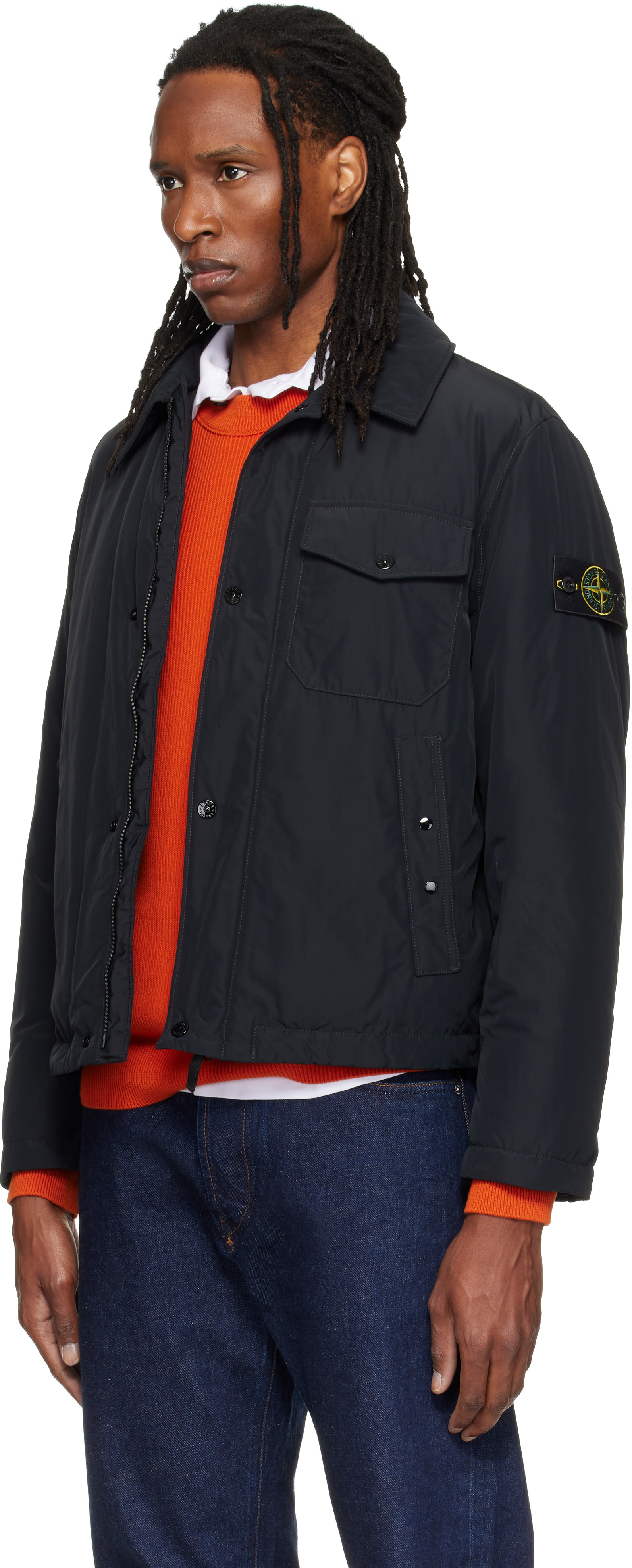 Stone Island - Black 4100022 Micro Reps Down Jacket