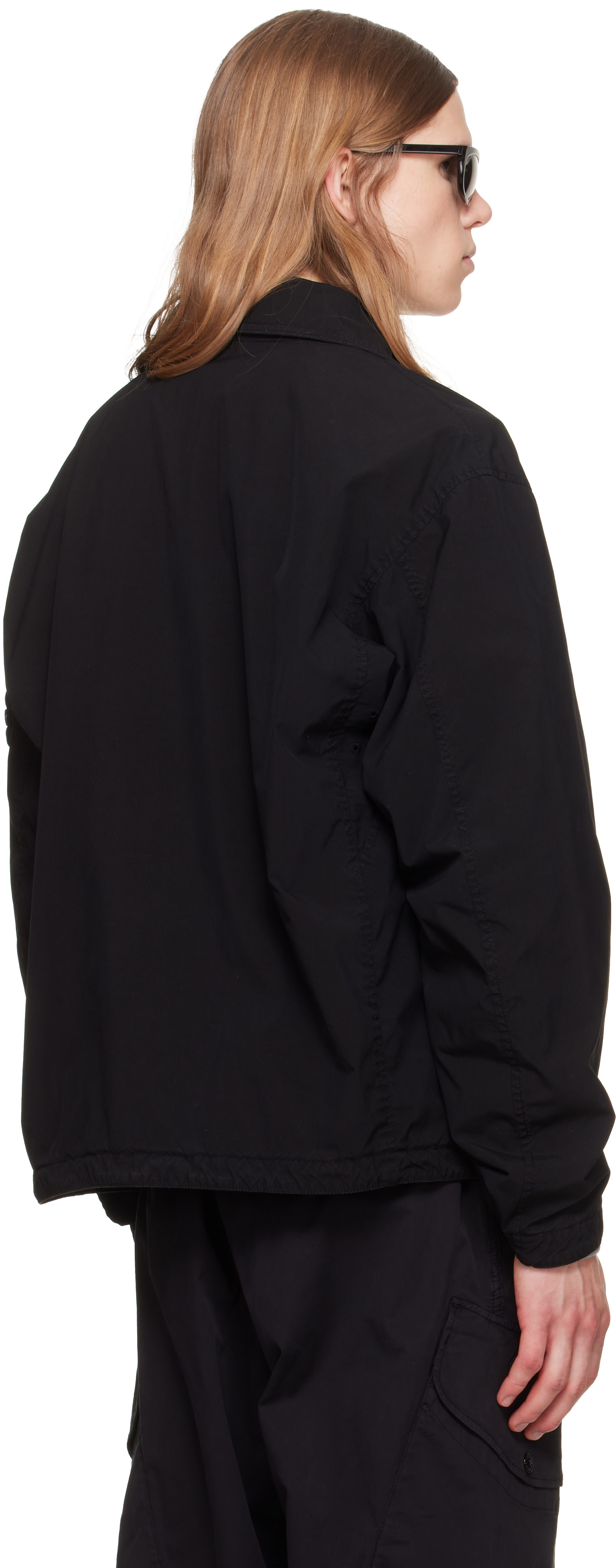 Stone Island - 블랙 Q100011 라이트 컴팩트 터치 폴리 TC 재킷